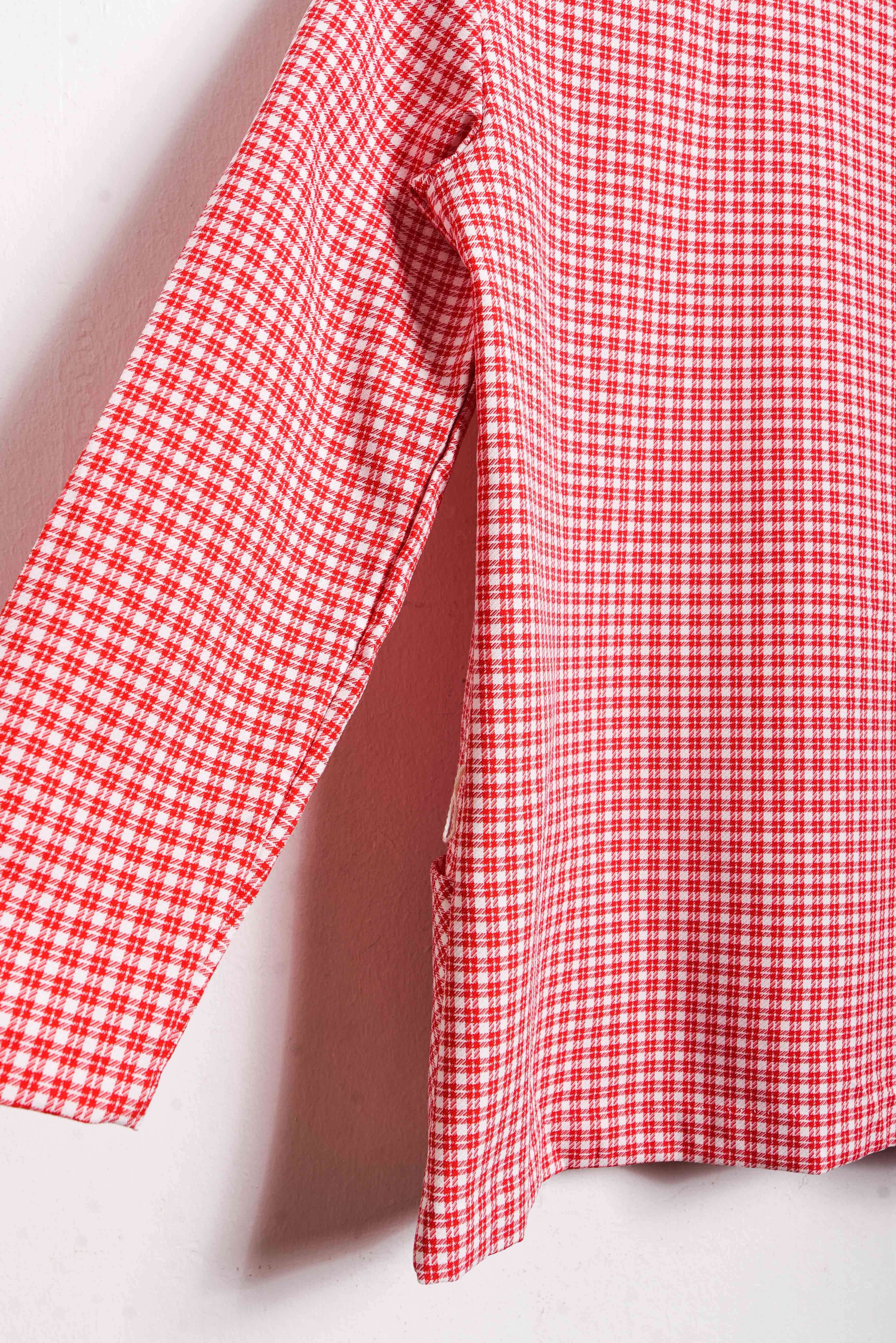 Camisa gingham rojo 70s