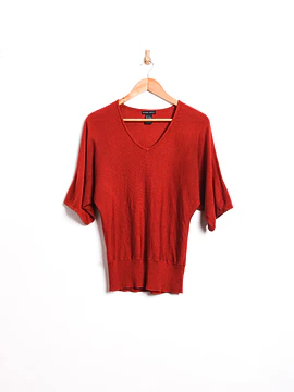 Top tejido red manga murciélago