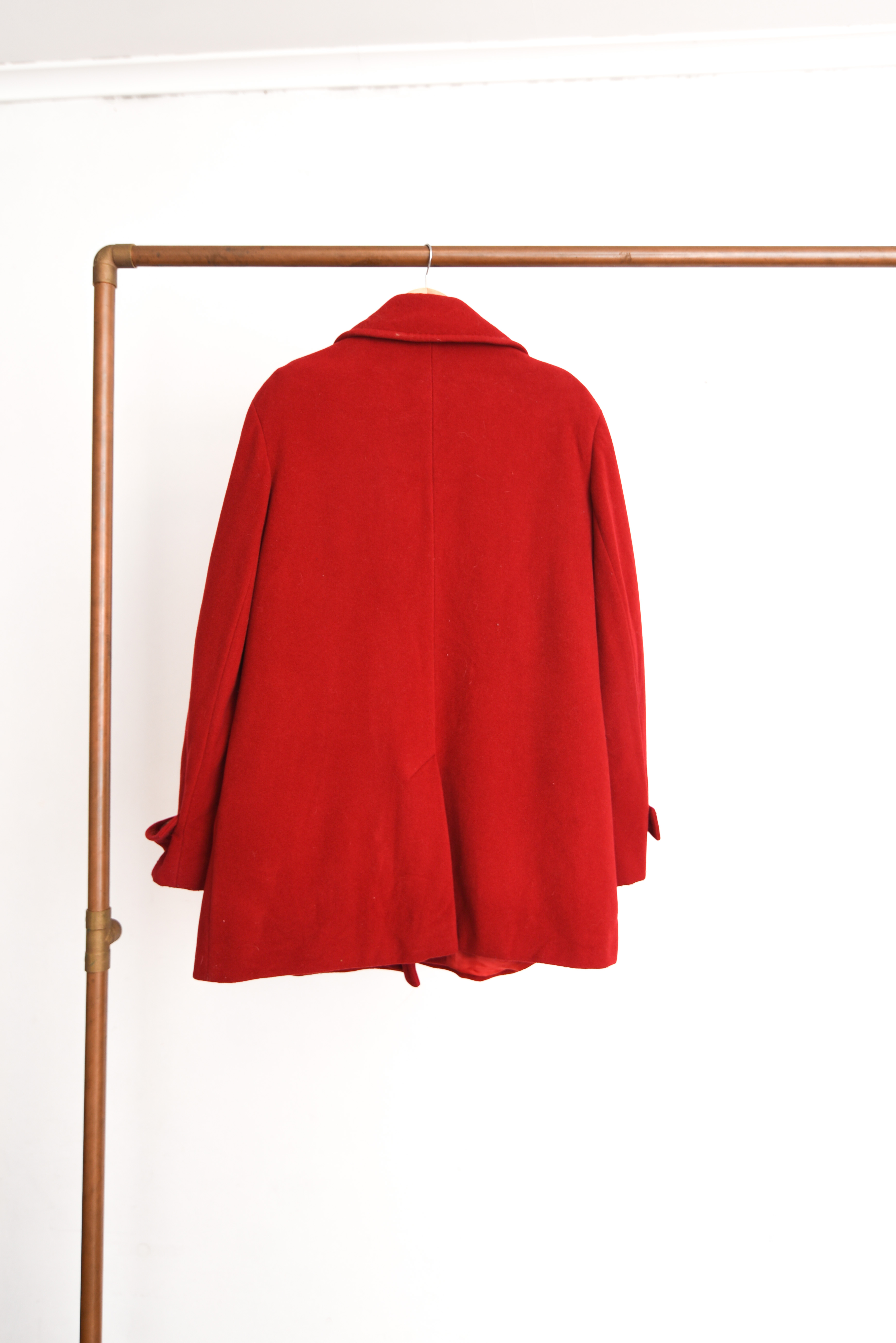 Abrigo vintage rojo lana