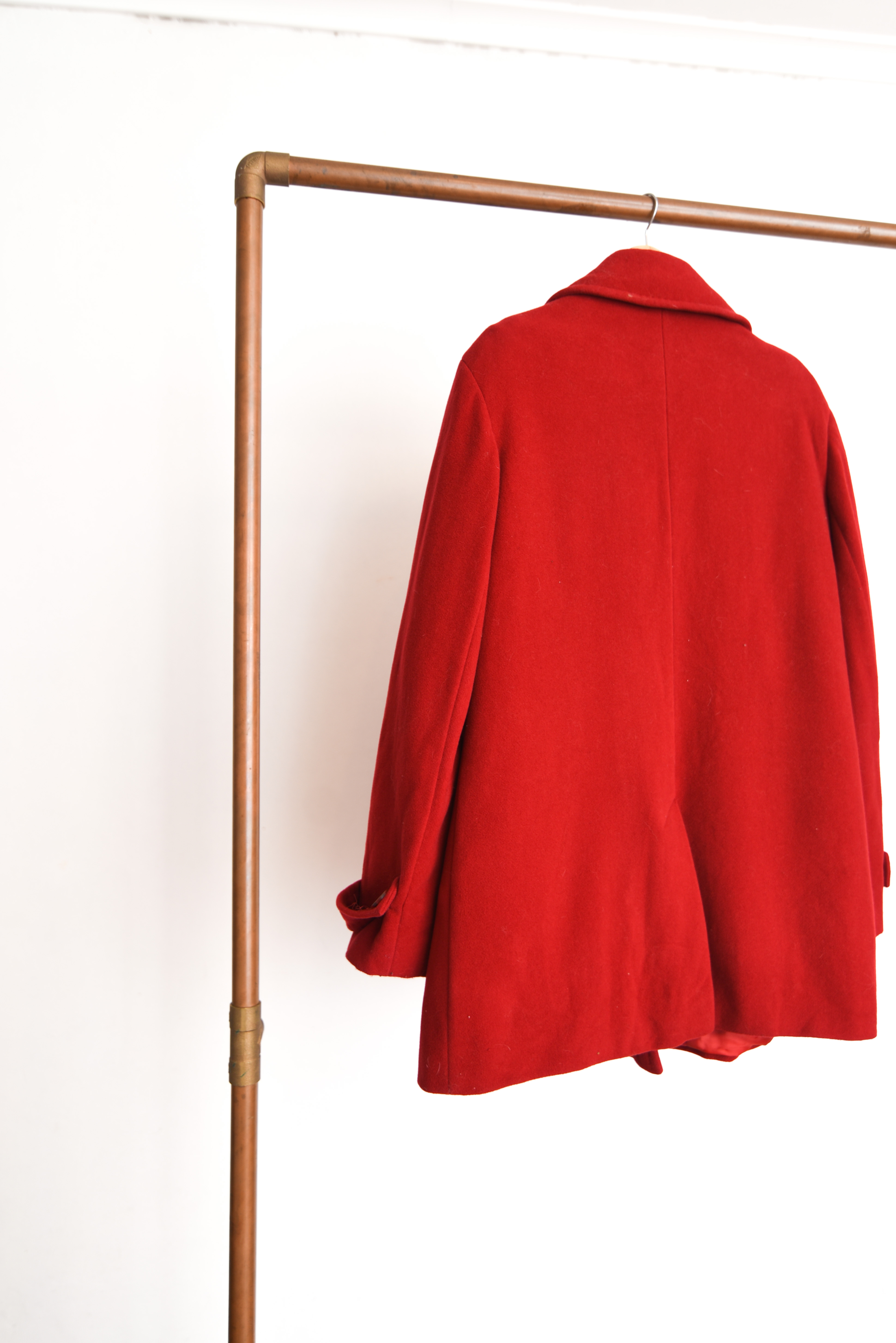 Abrigo vintage rojo lana