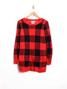 Chaleco rojo cuadros