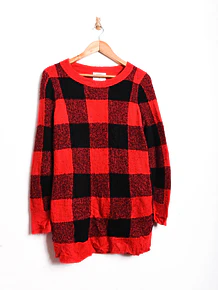 Chaleco rojo cuadros