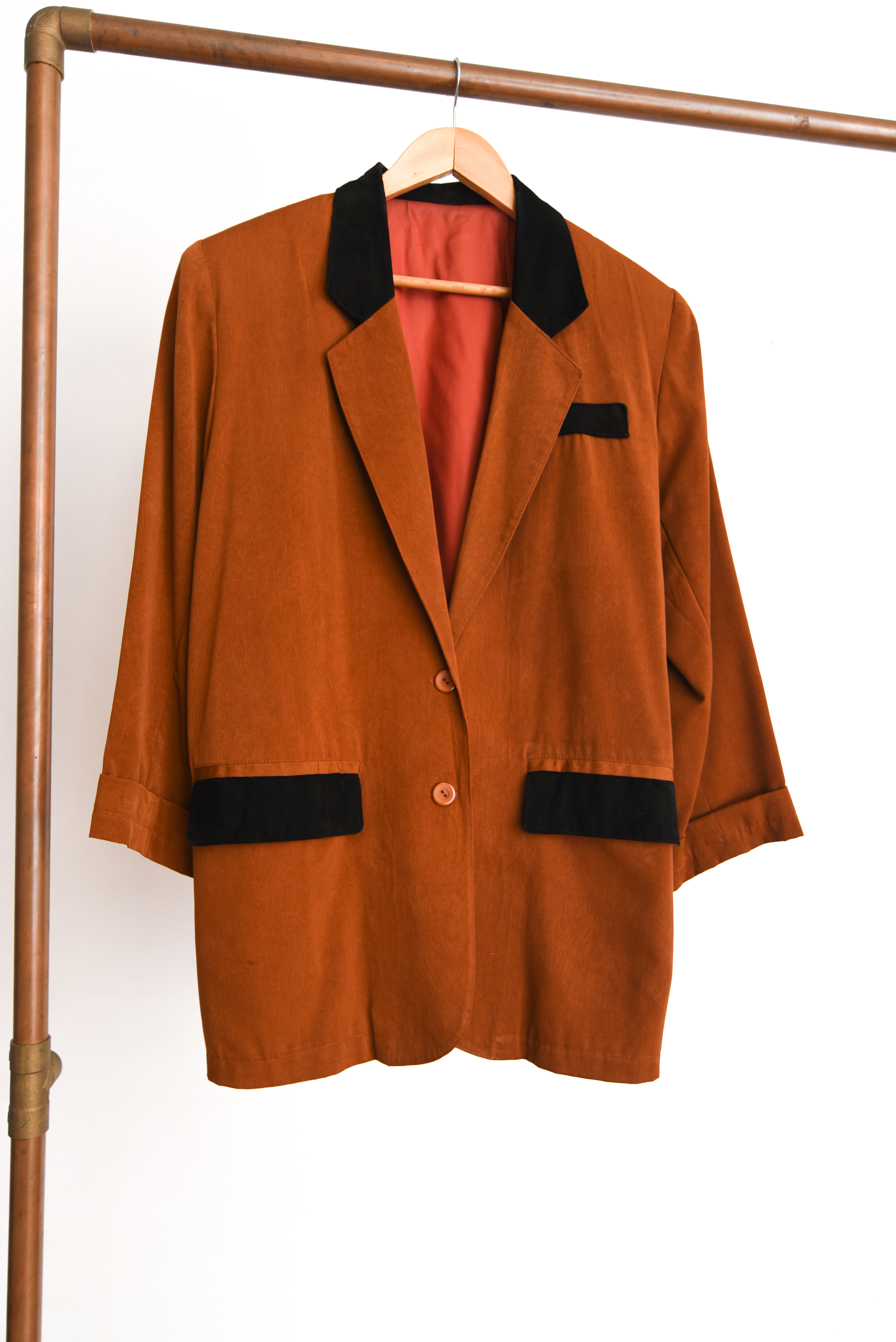 Blazer granate 90s y gamuza
