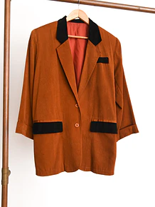 Blazer granate 90s y gamuza