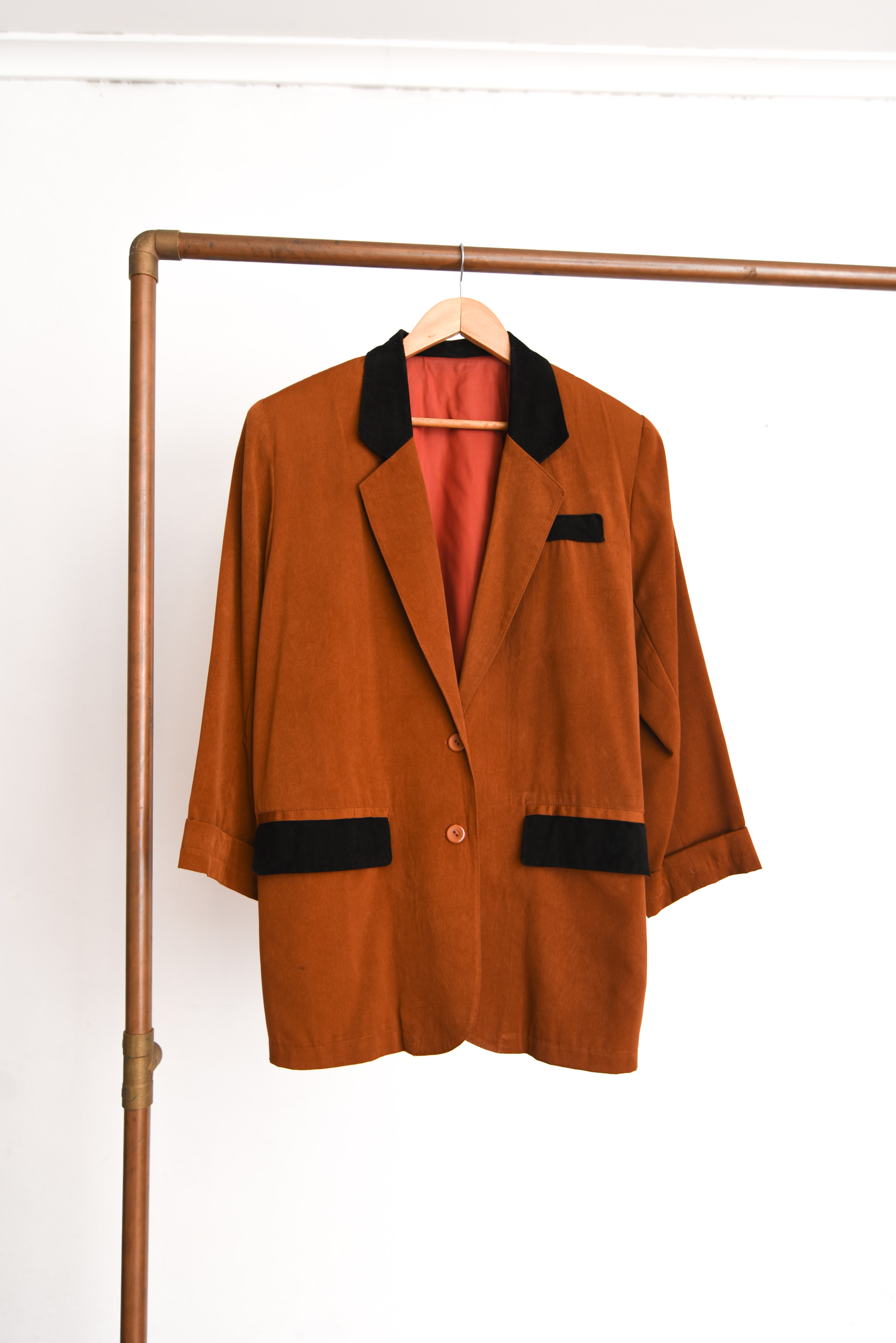Blazer granate 90s y gamuza