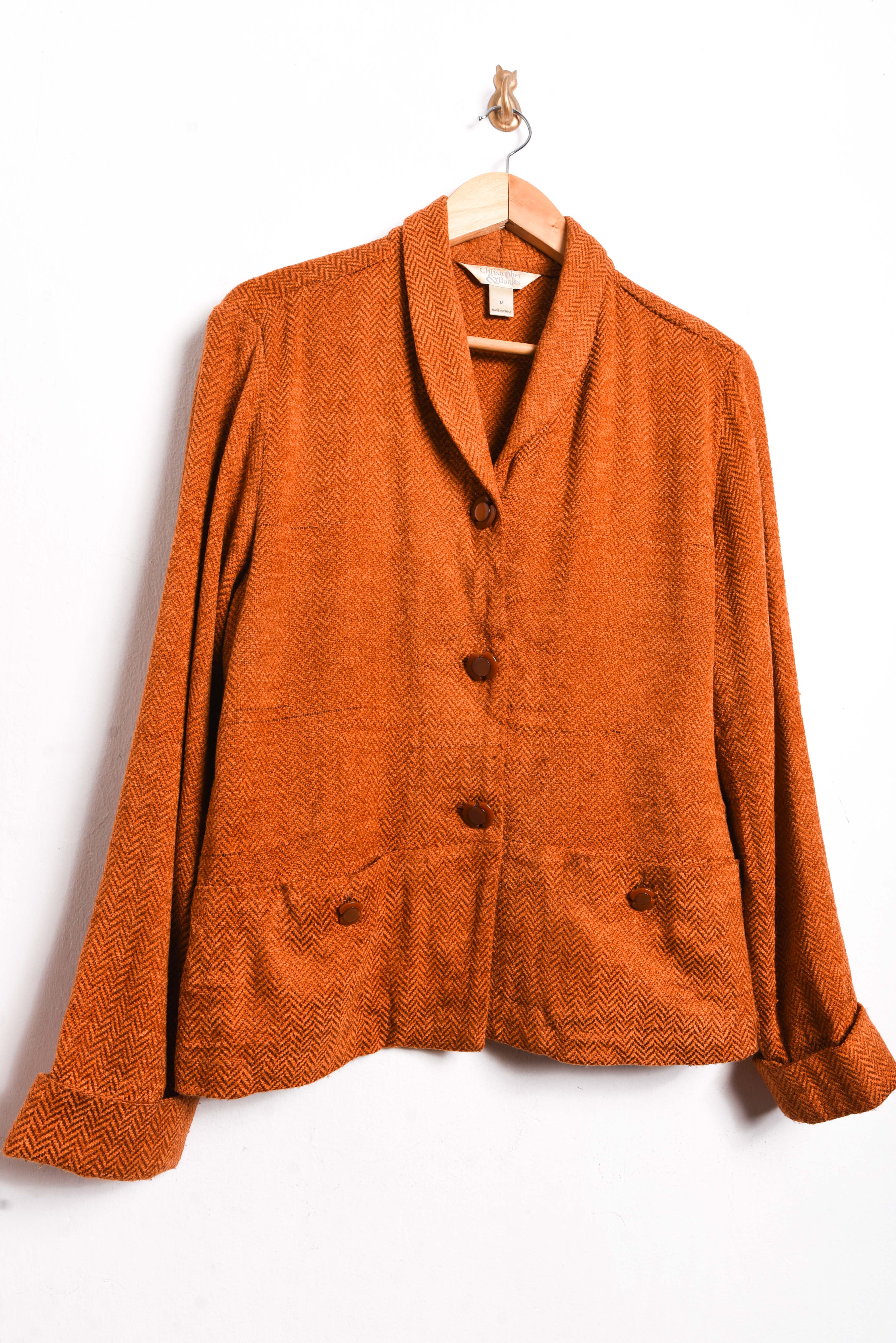 Chaqueta naranja espiga vintage
