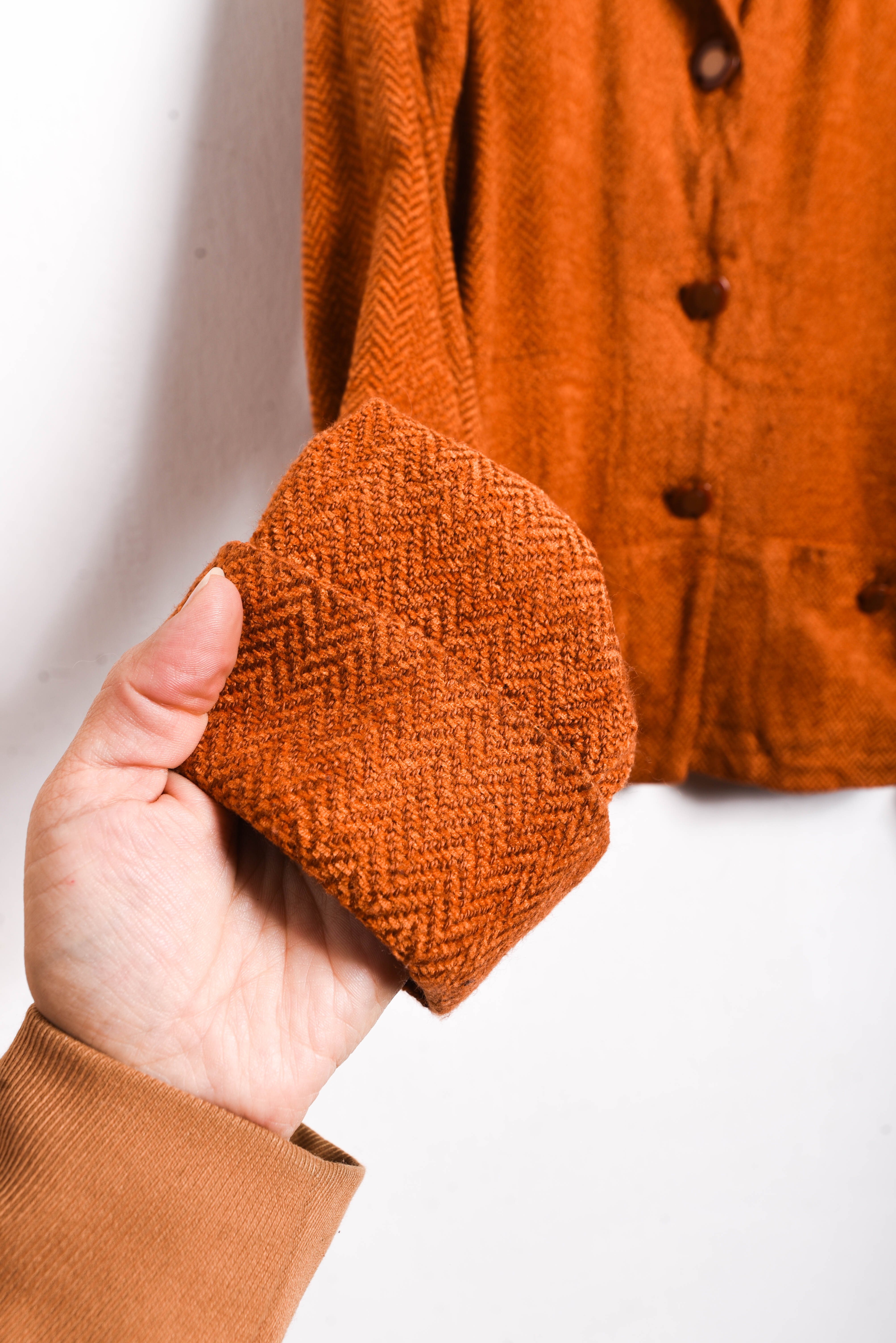 Chaqueta naranja espiga vintage