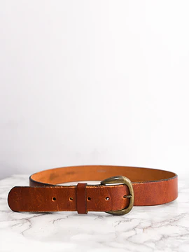 Cinturón cuero camel 70s