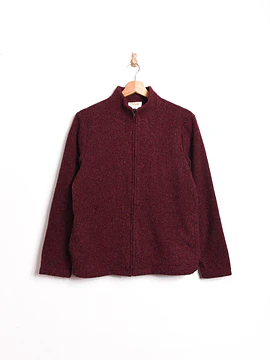 Chaqueta burdeo zipper 90s