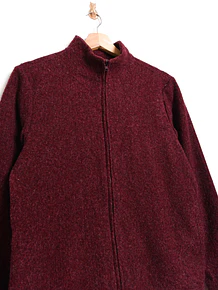 Chaqueta burdeo zipper 90s