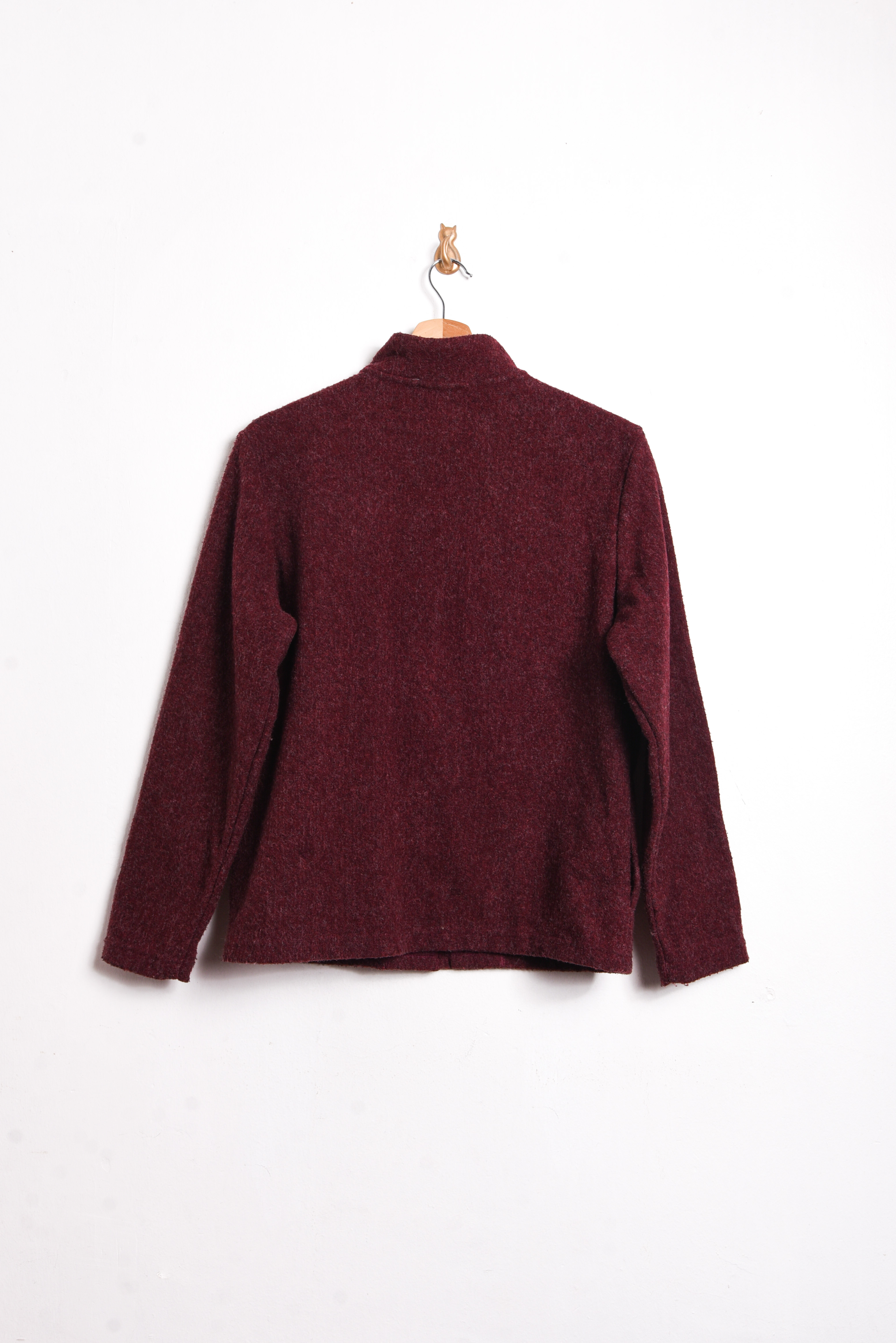 Chaqueta burdeo zipper 90s