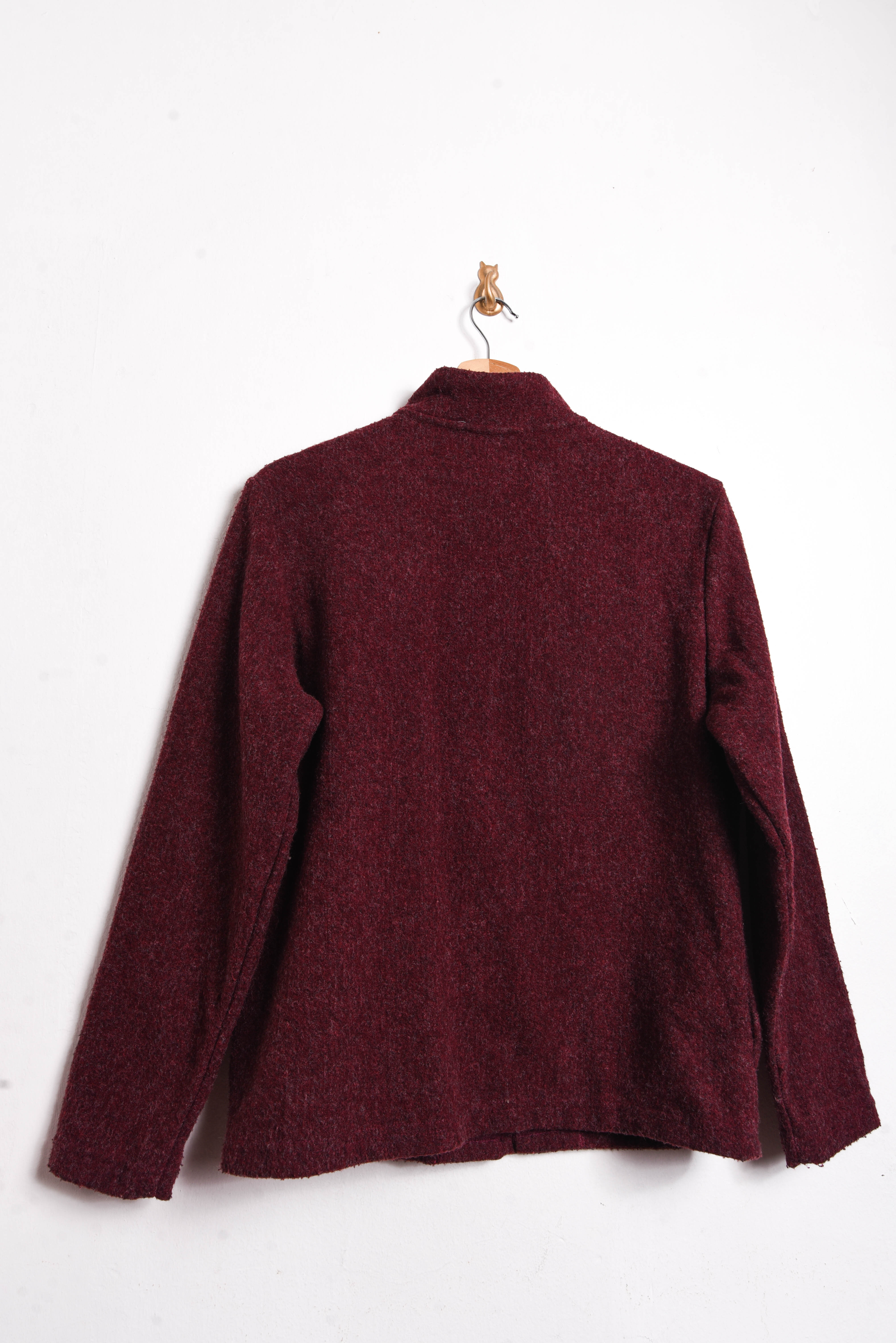 Chaqueta burdeo zipper 90s