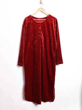 Vestido rojo plush botones