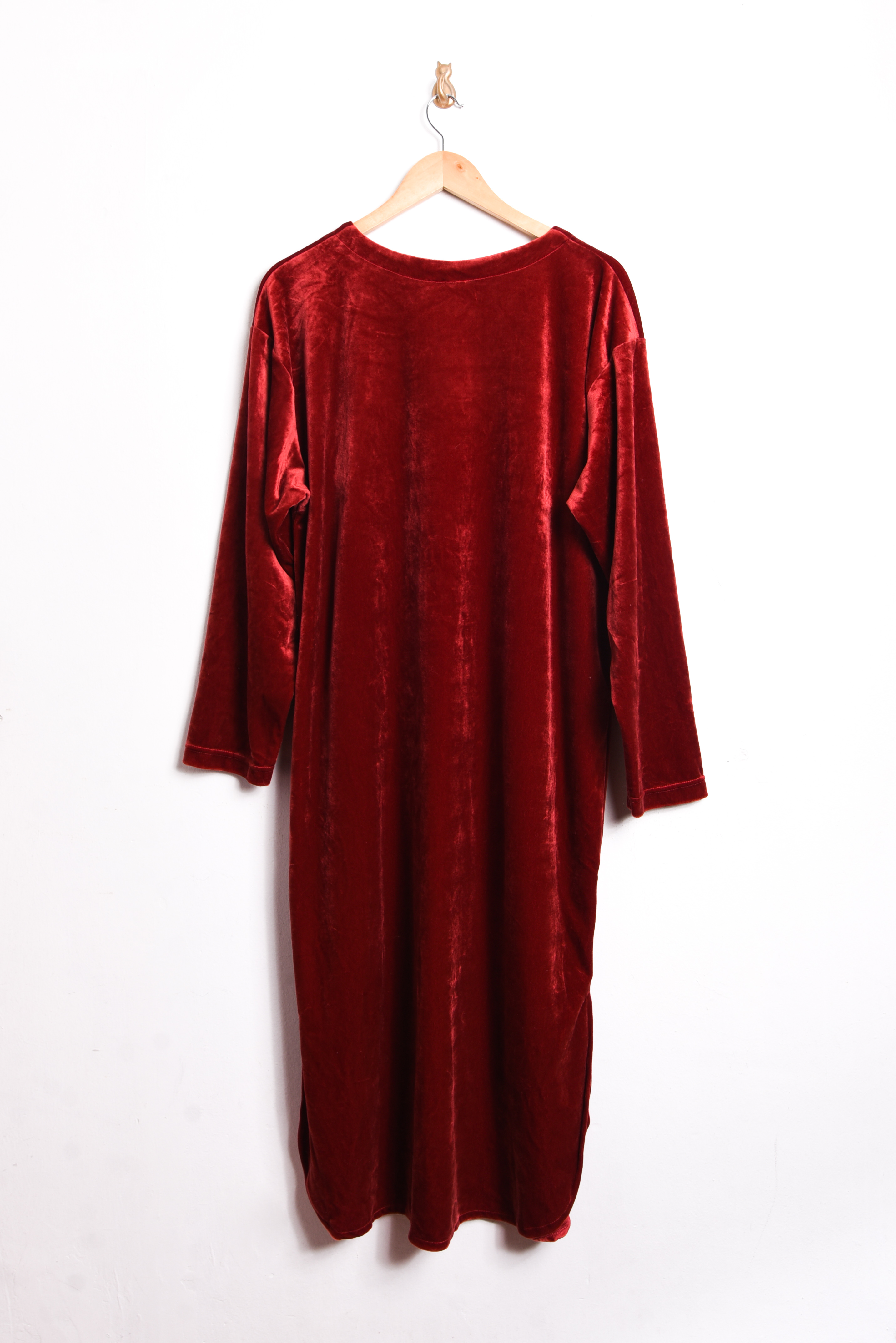 Vestido rojo plush botones