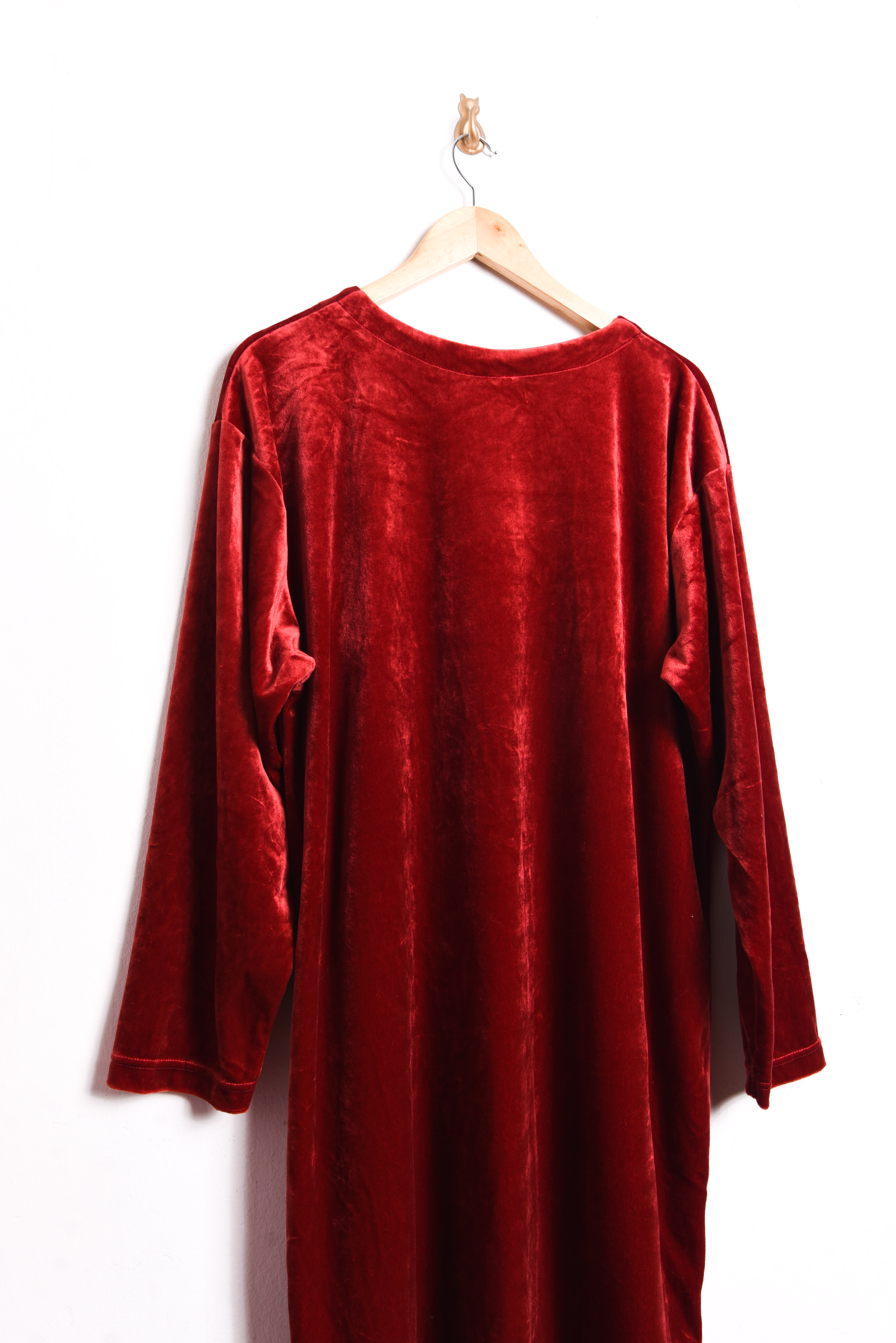 Vestido rojo plush botones