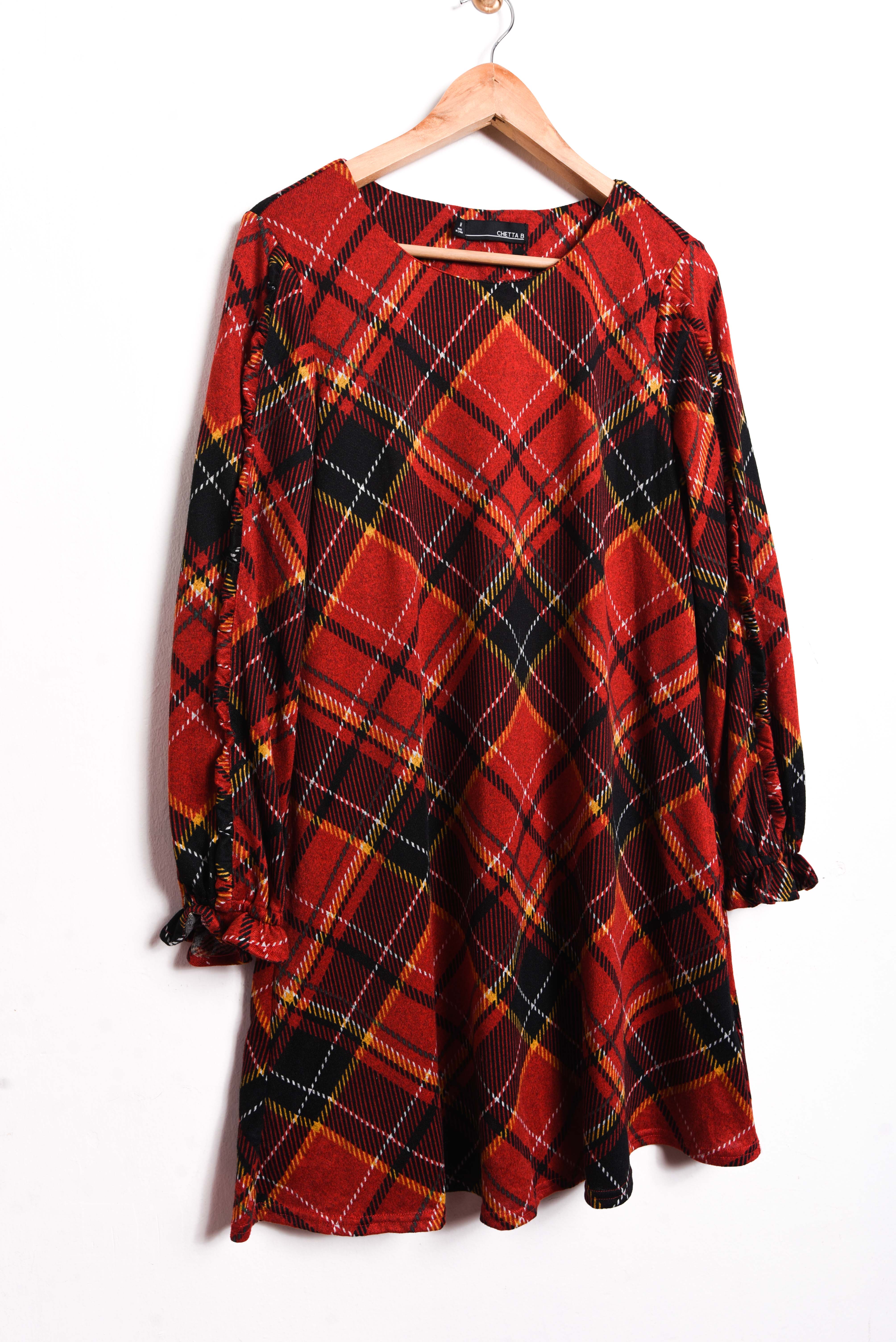Vestido rojo tartán
