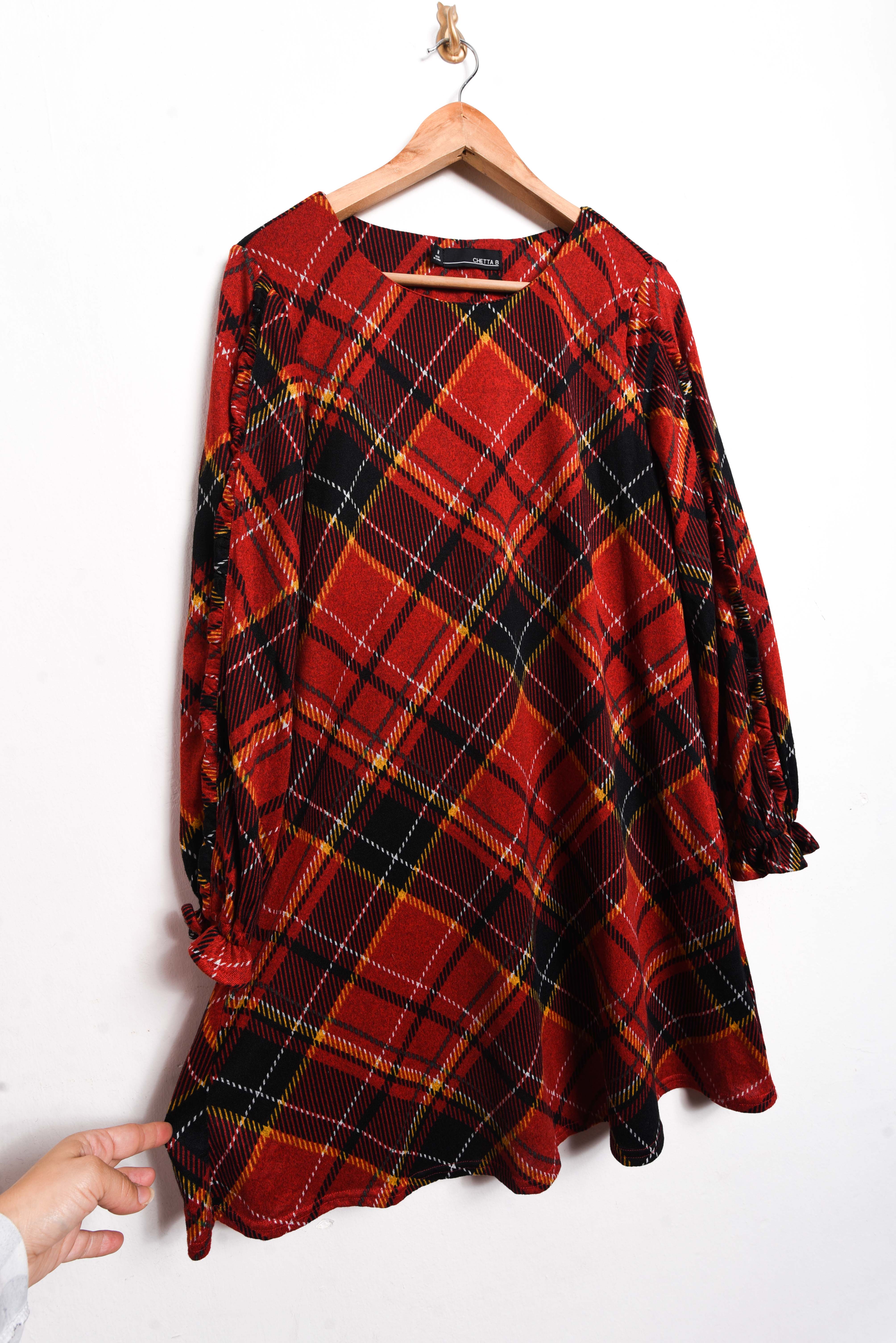 Vestido rojo tartán