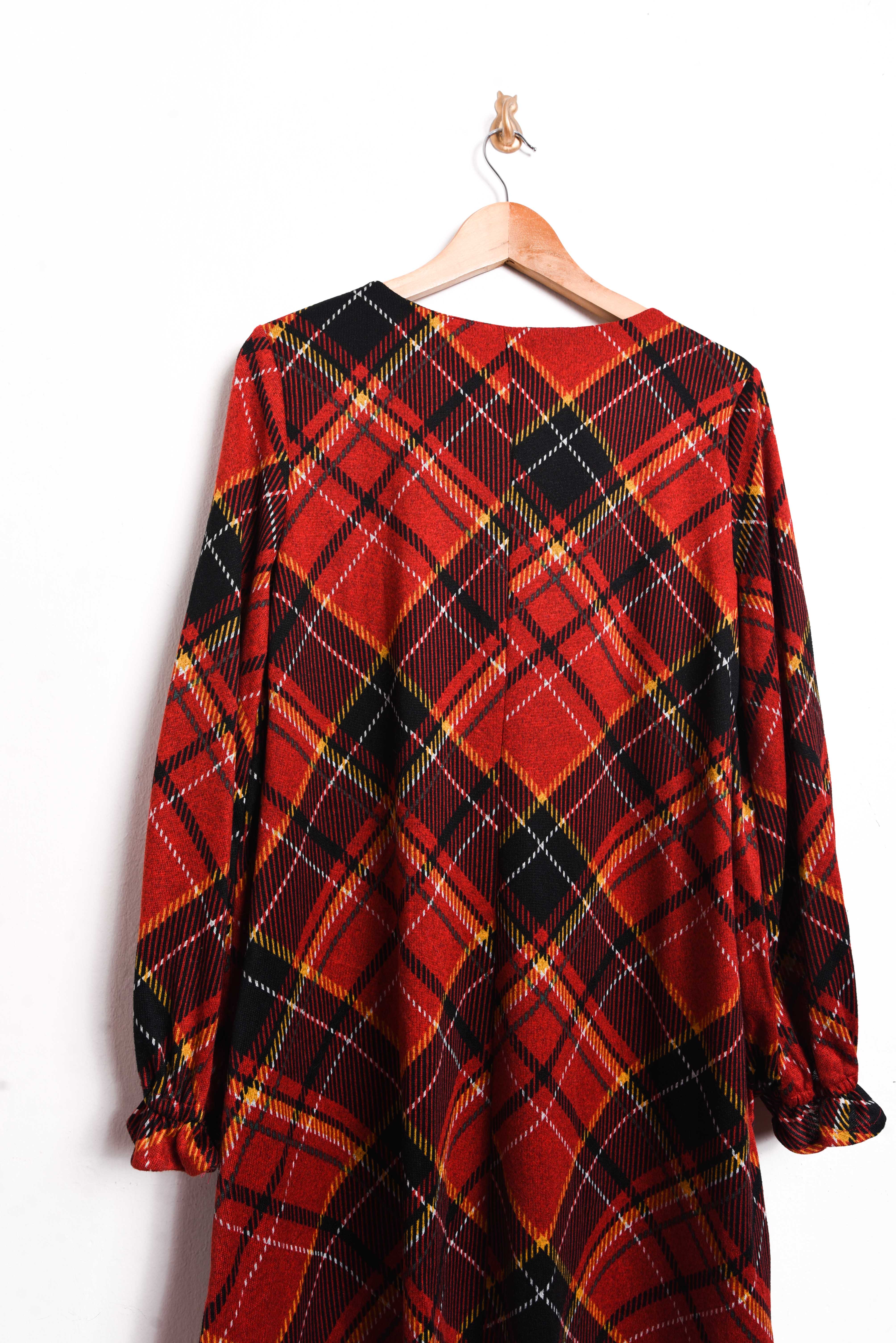 Vestido rojo tartán