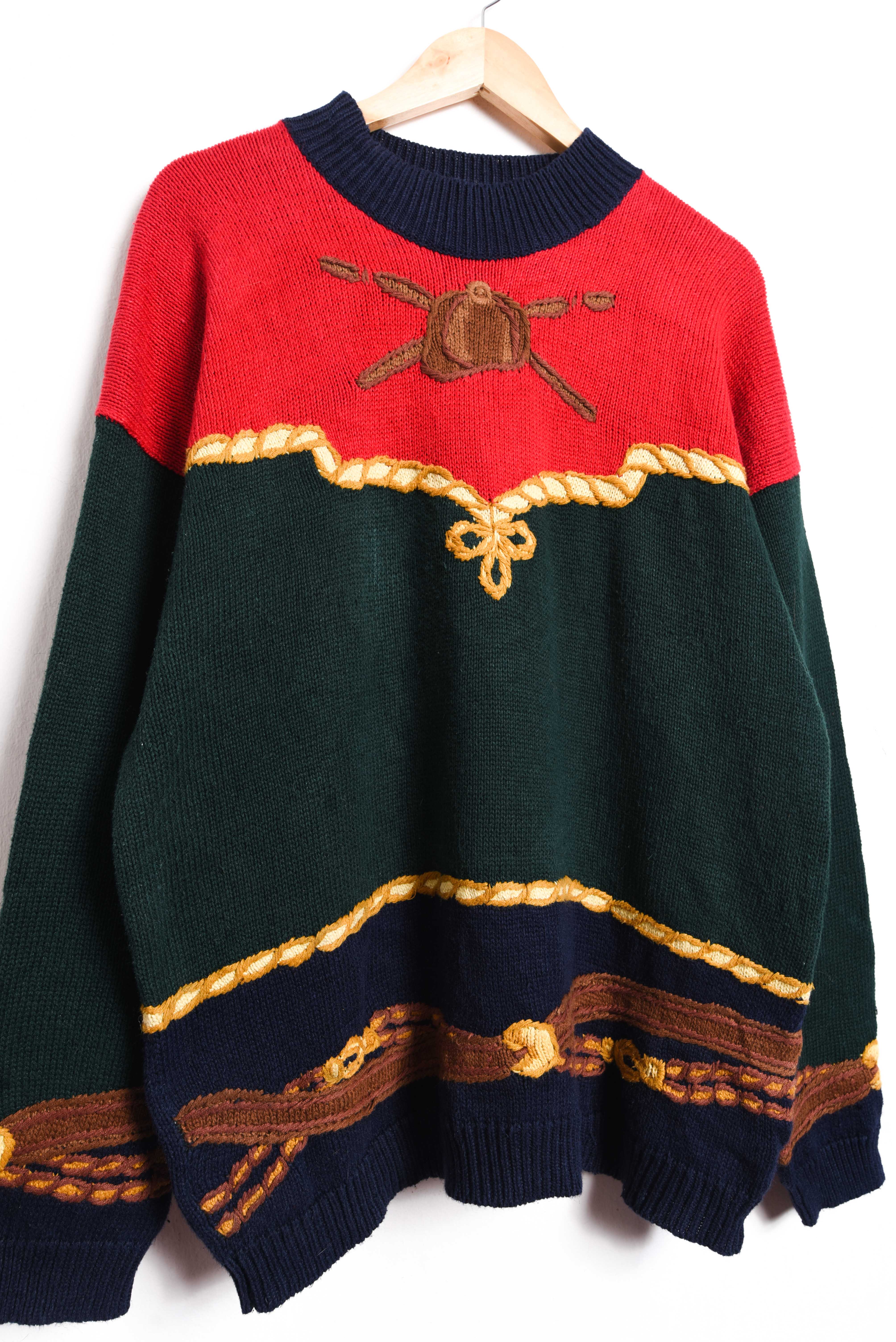 Chaleco 90s equestrian vintage reworked