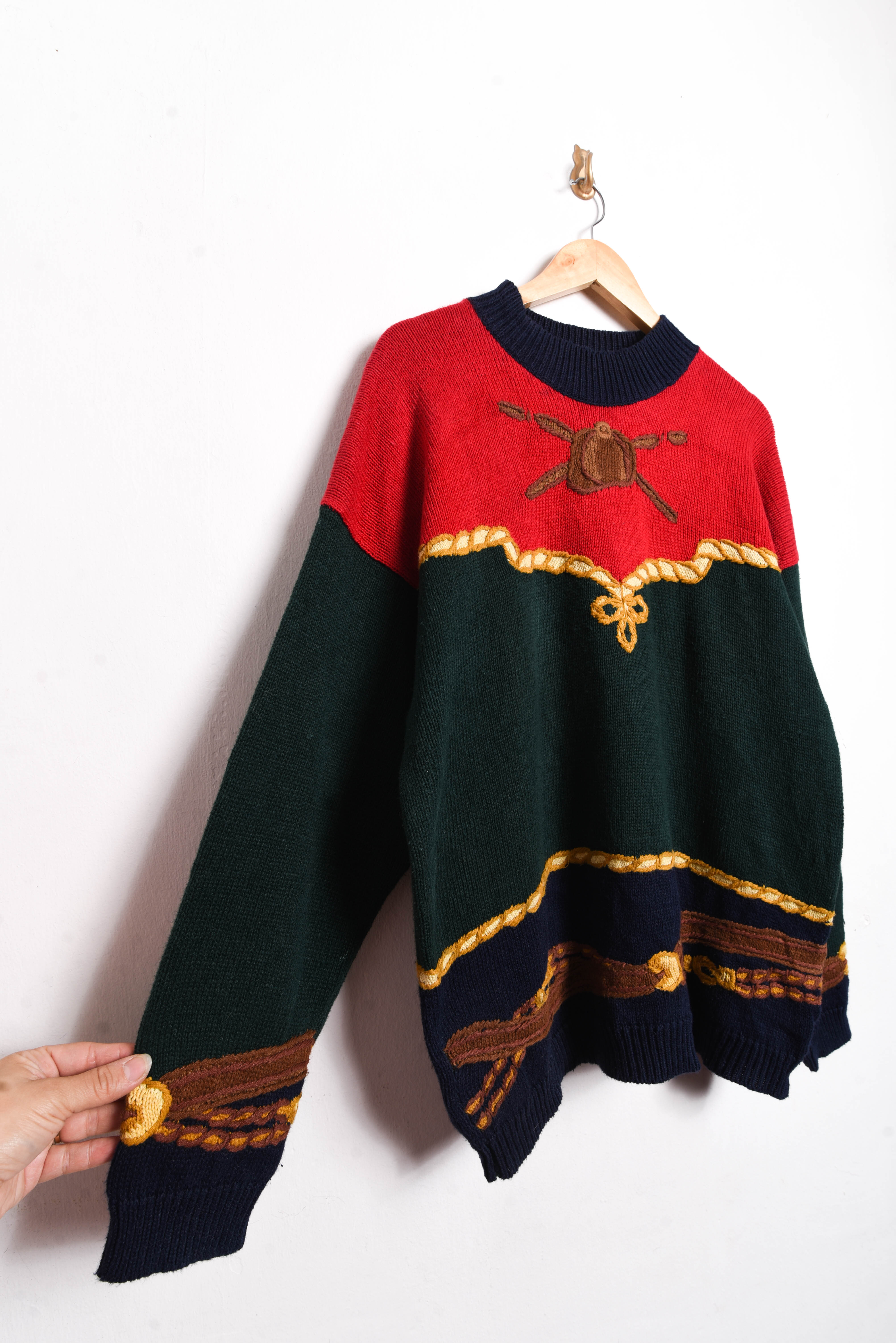 Chaleco 90s equestrian vintage reworked