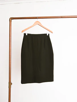 Falda verde lana 90s