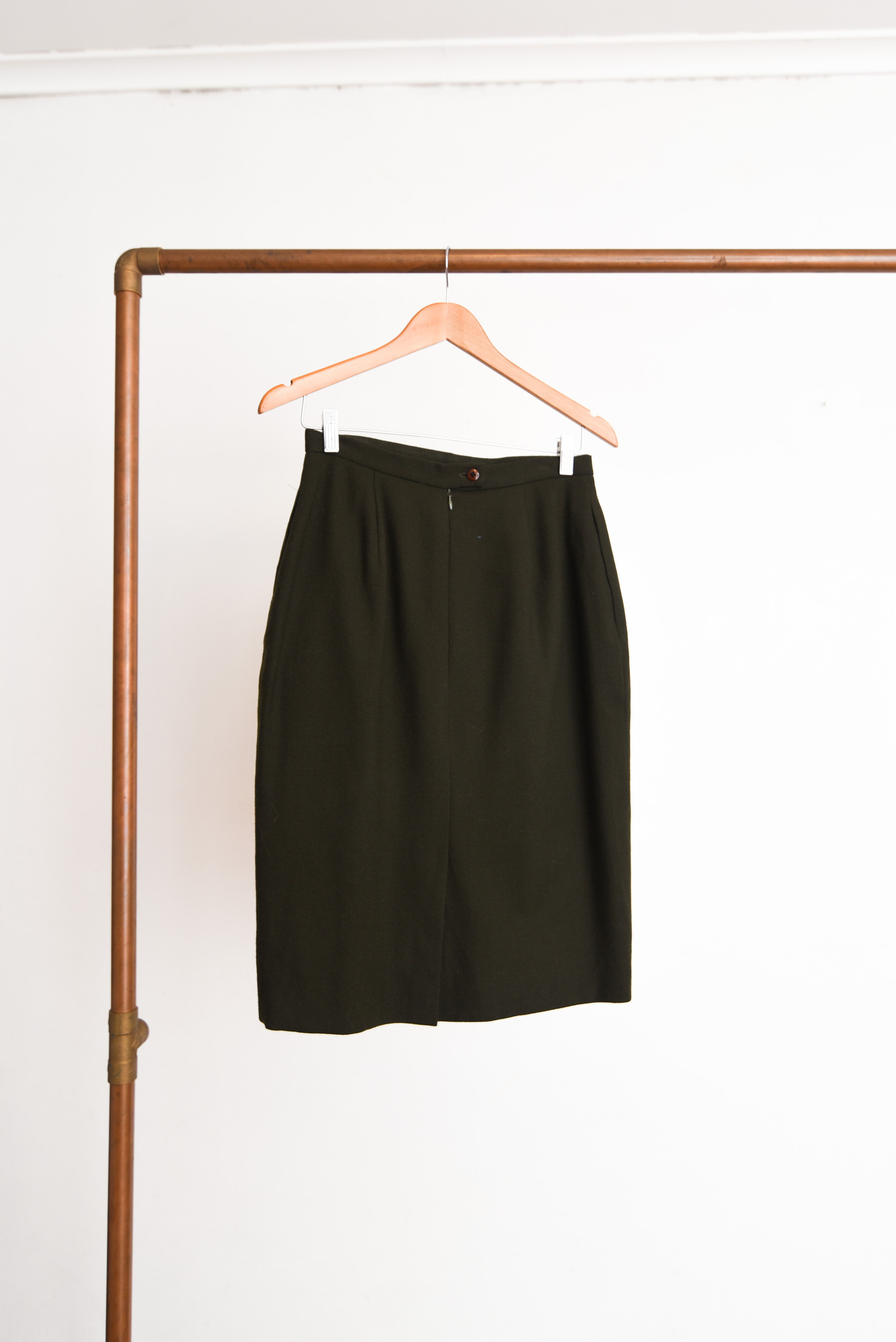Falda verde lana 90s