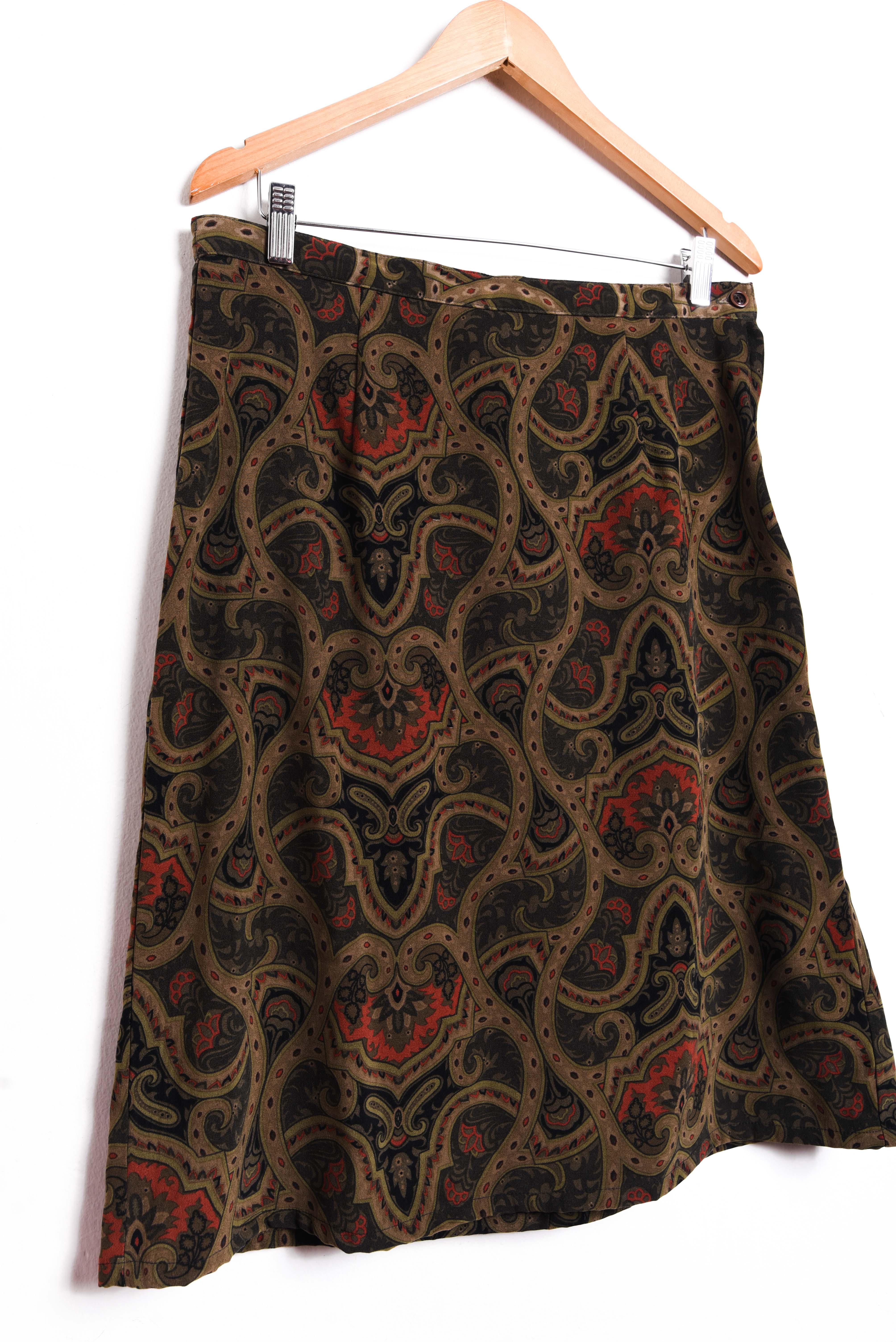 Falda verde baroque otoño