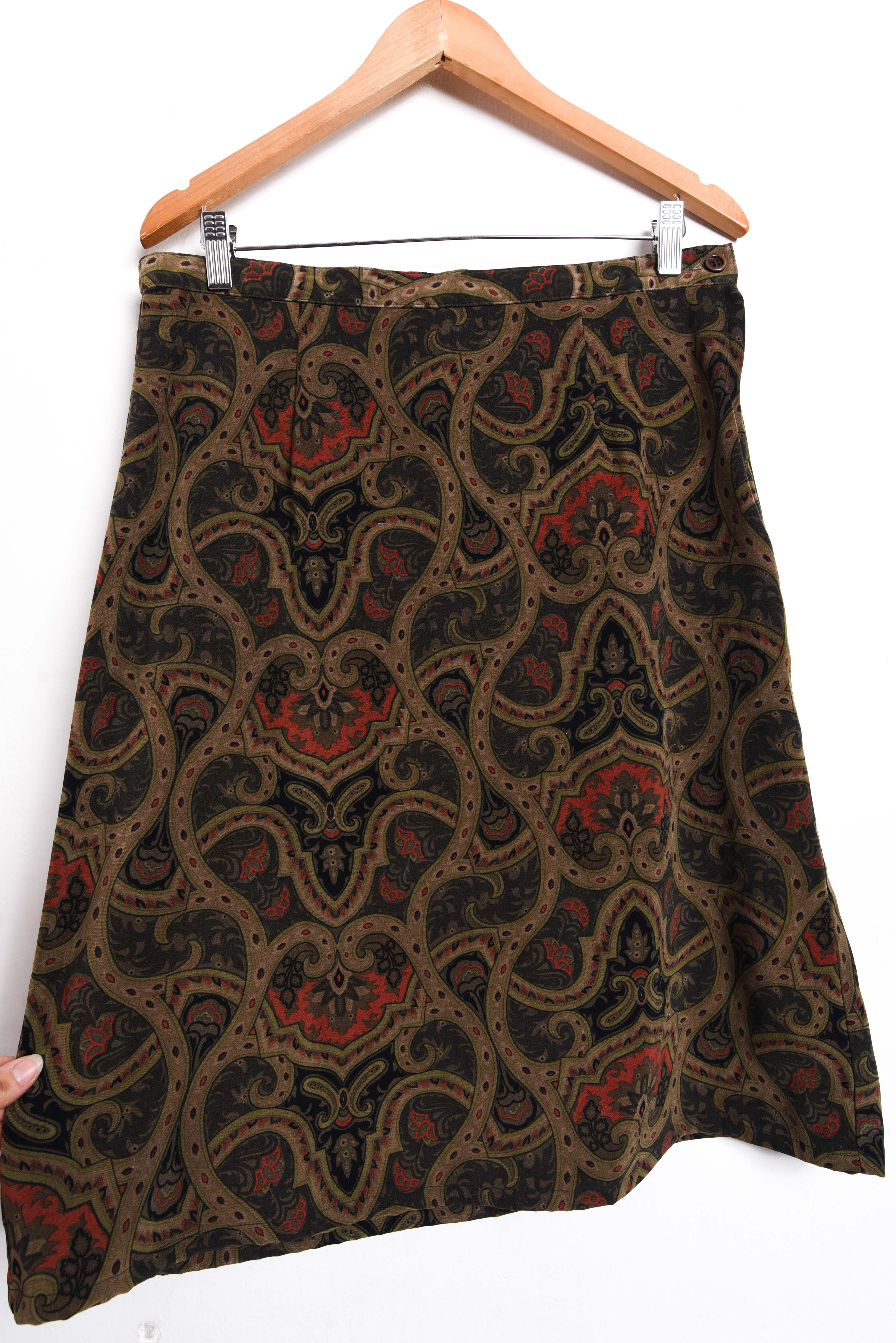 Falda verde baroque otoño