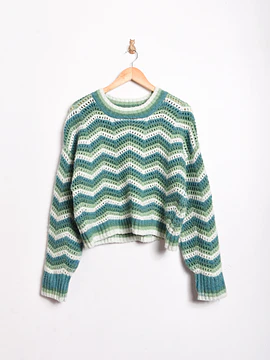 Chaleco zigzag green