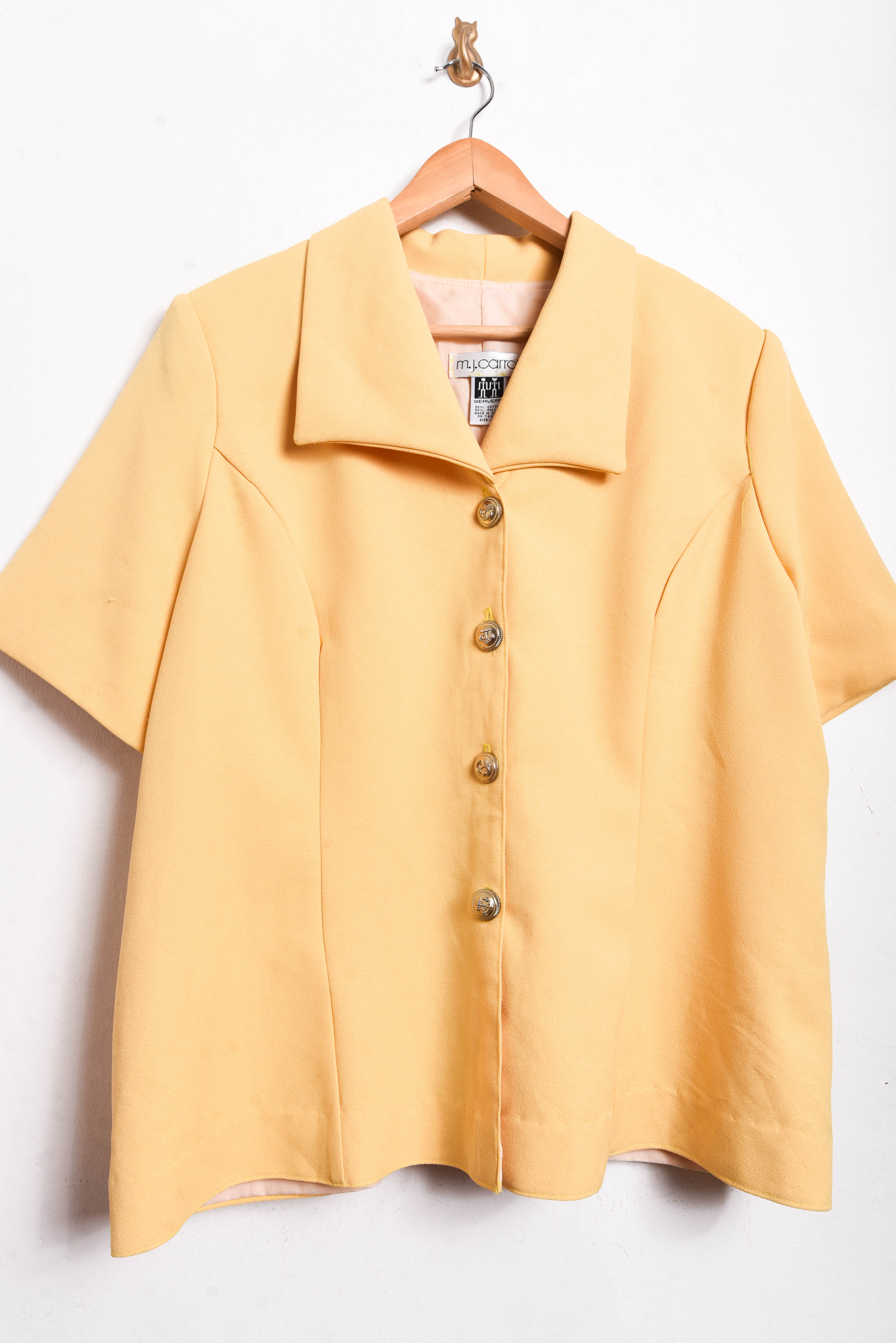 Chaqueta amarillo pastel 90s