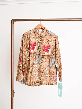 Blusa 90s baroque print deadstock