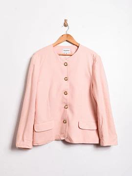 Chaqueta rosa pastel lana merino 90s