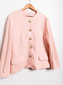 Chaqueta rosa pastel lana merino 90s