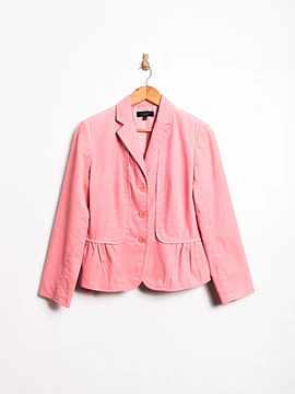 Blazer rosa pastel cotelé