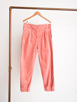 Pantalón rosa pastel microcotelé