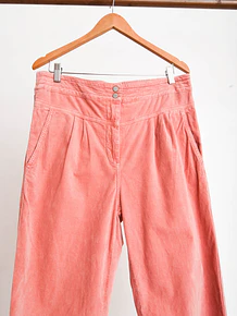 Pantalón rosa pastel microcotelé