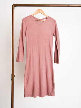 Vestido rosa palo knit