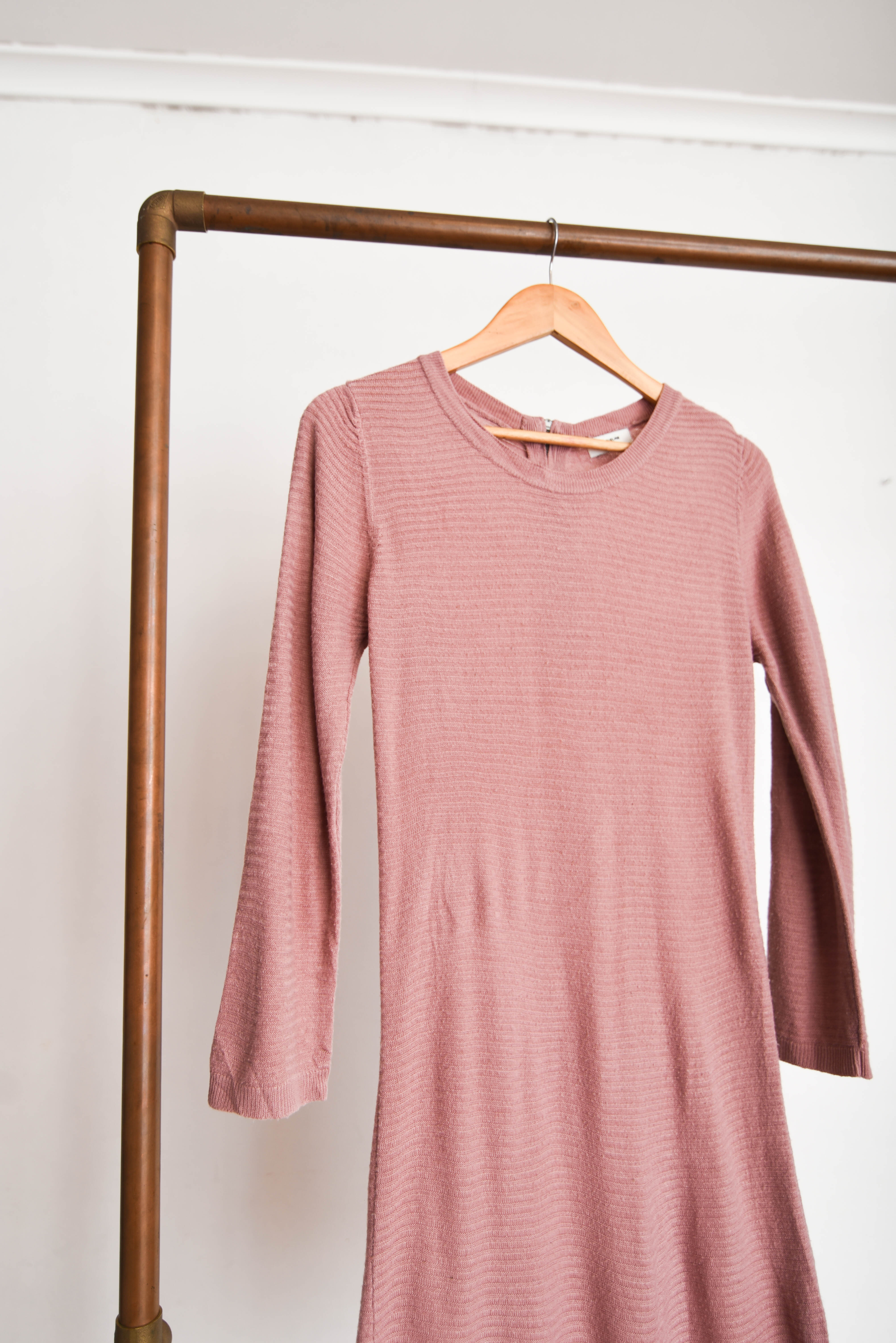 Vestido rosa palo knit