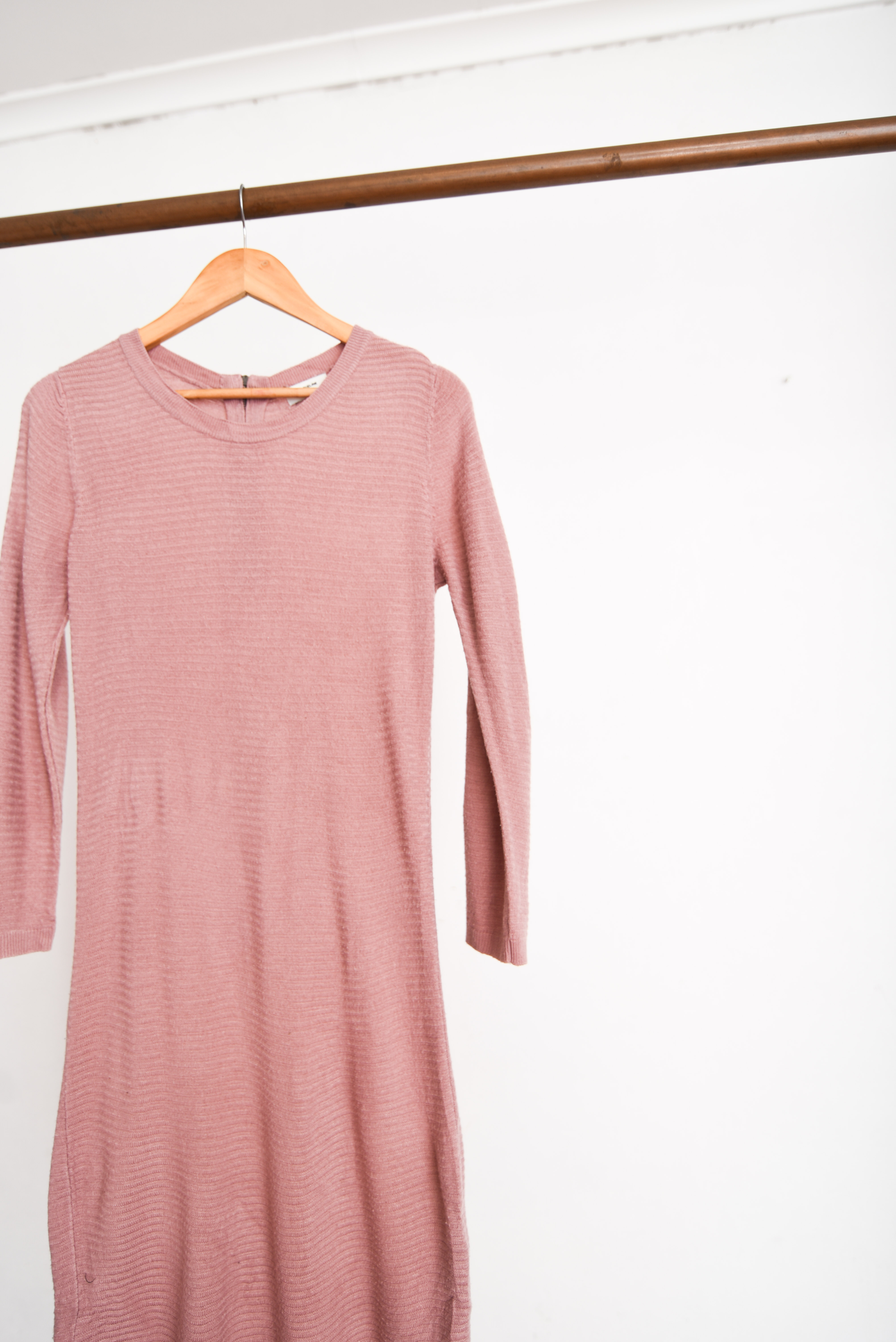 Vestido rosa palo knit