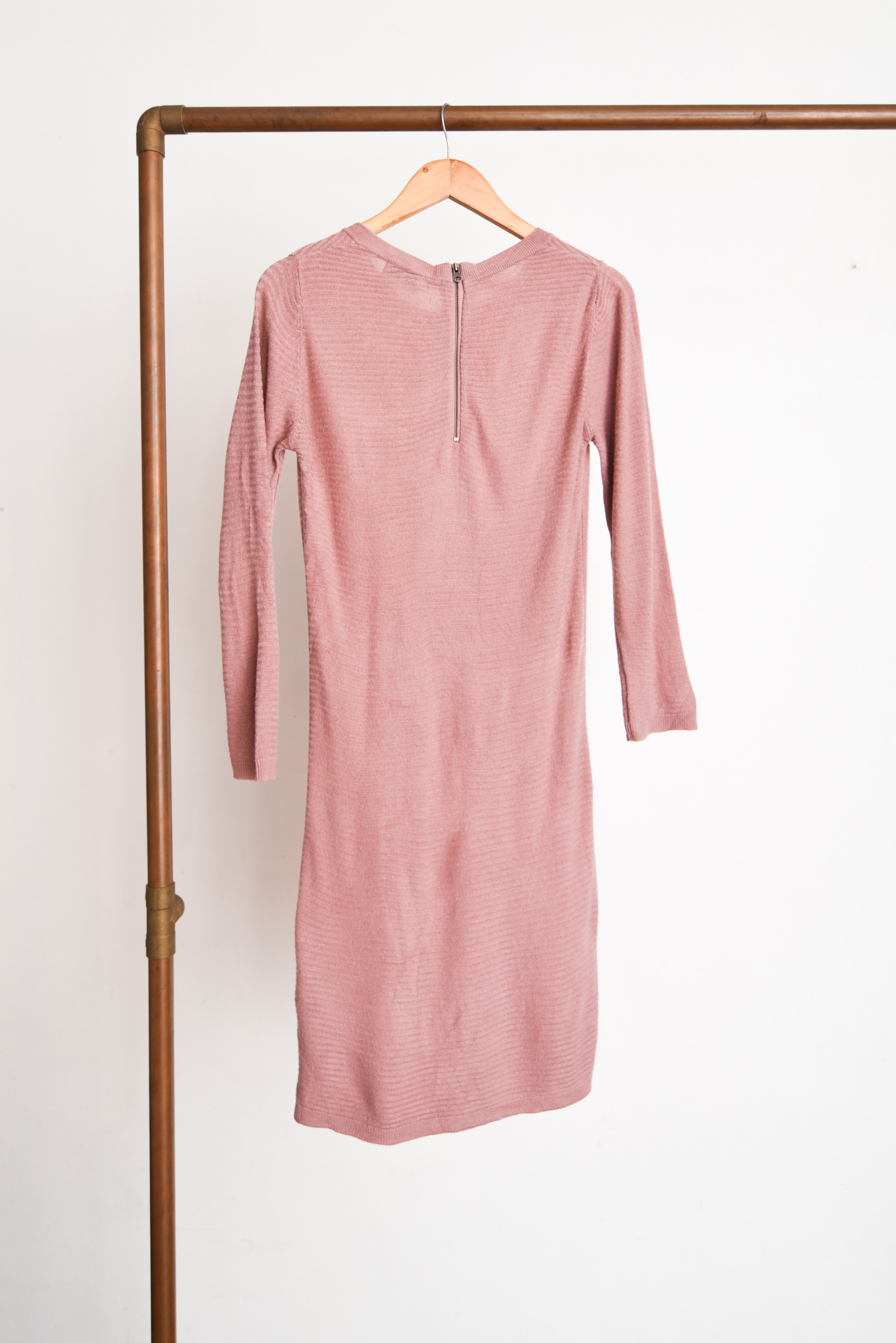 Vestido rosa palo knit