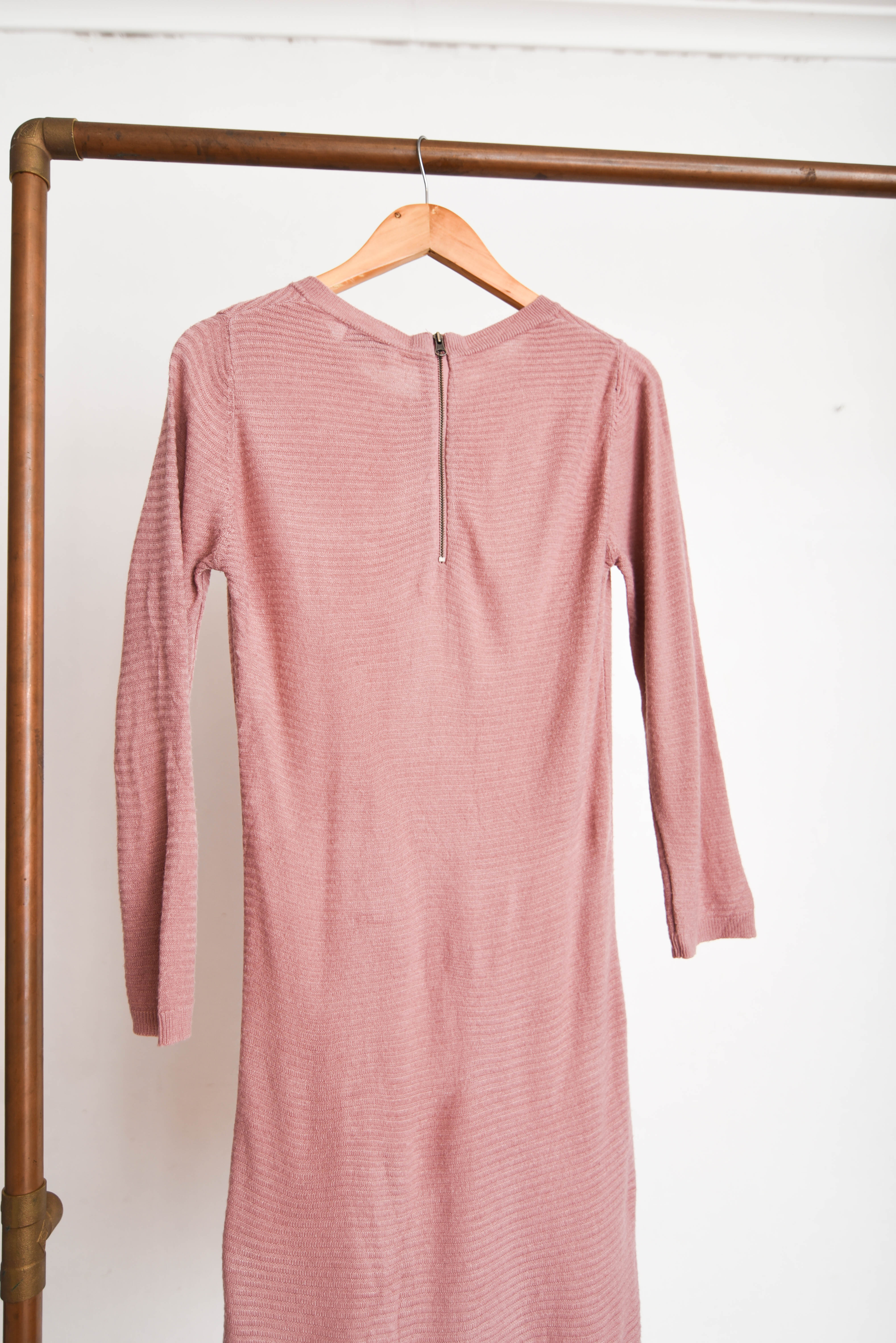 Vestido rosa palo knit