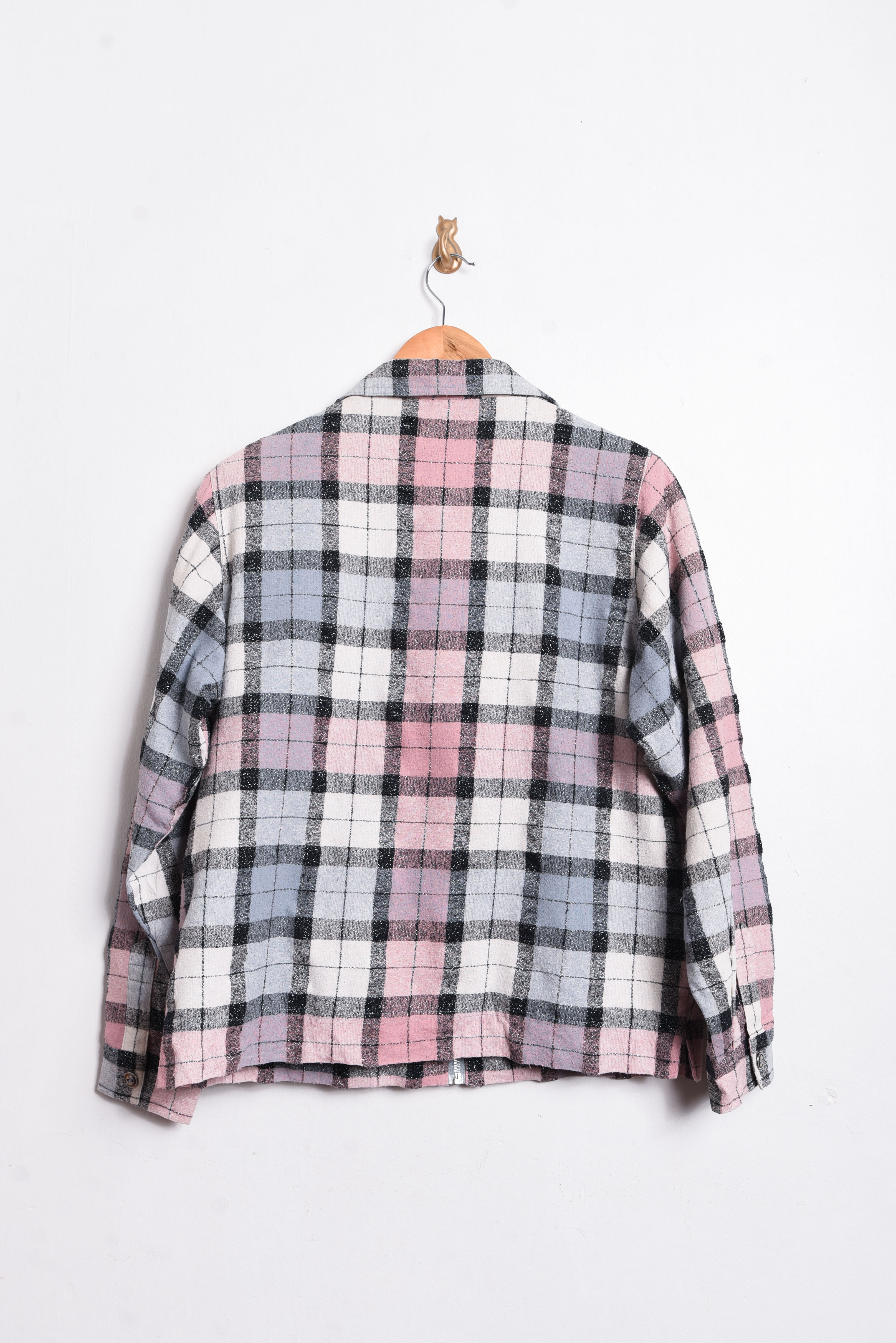 Chaqueta lila pastel vintage gingham