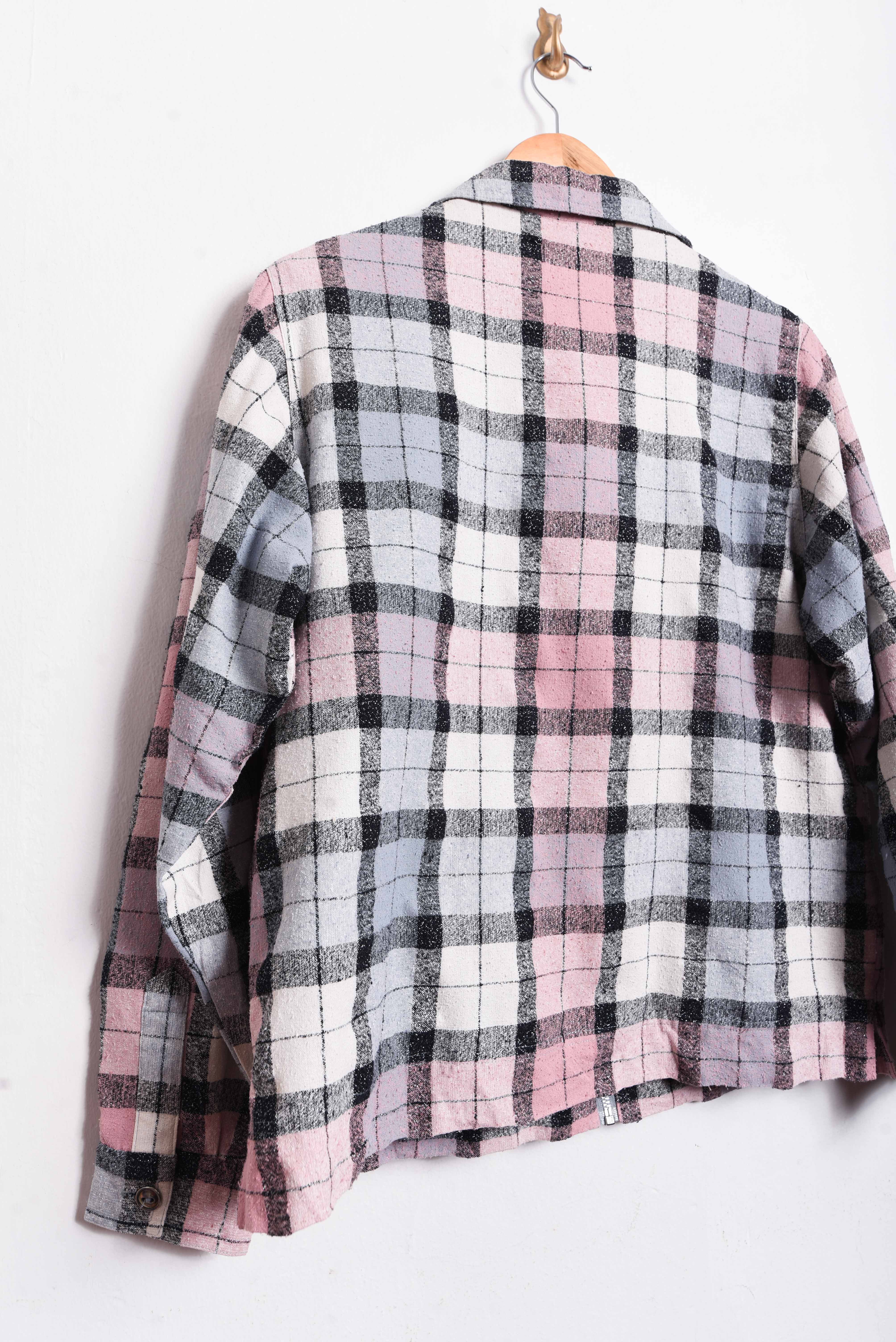 Chaqueta lila pastel vintage gingham