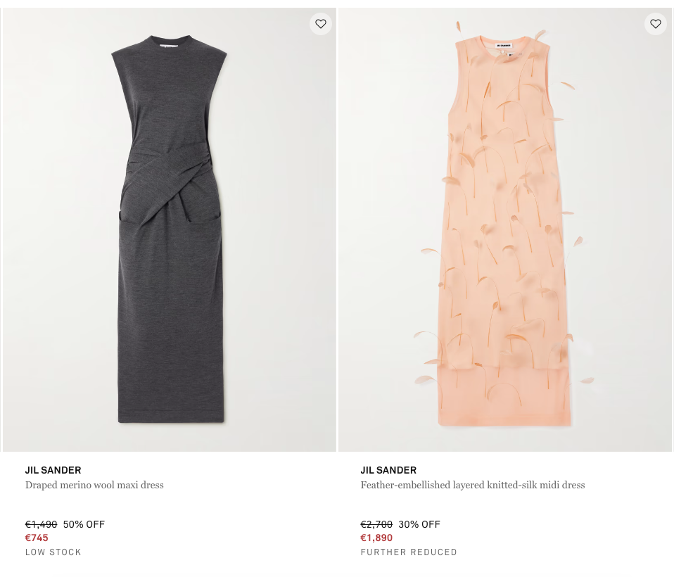 Maxi vestido tejido Jil Sander