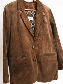 Blazer café gamuza vintage