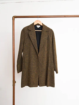 Blazer café espiga vintage