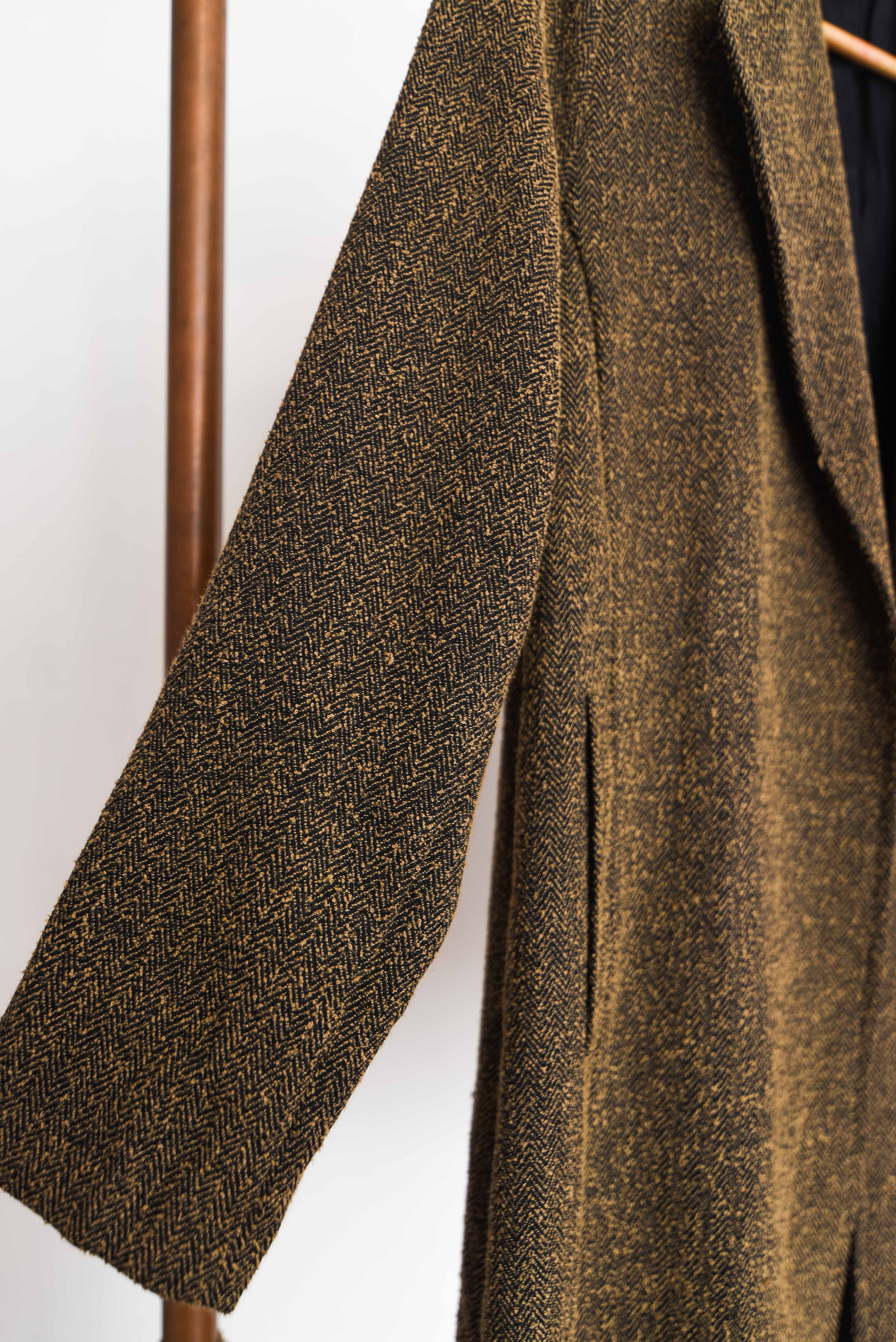 Blazer café espiga vintage