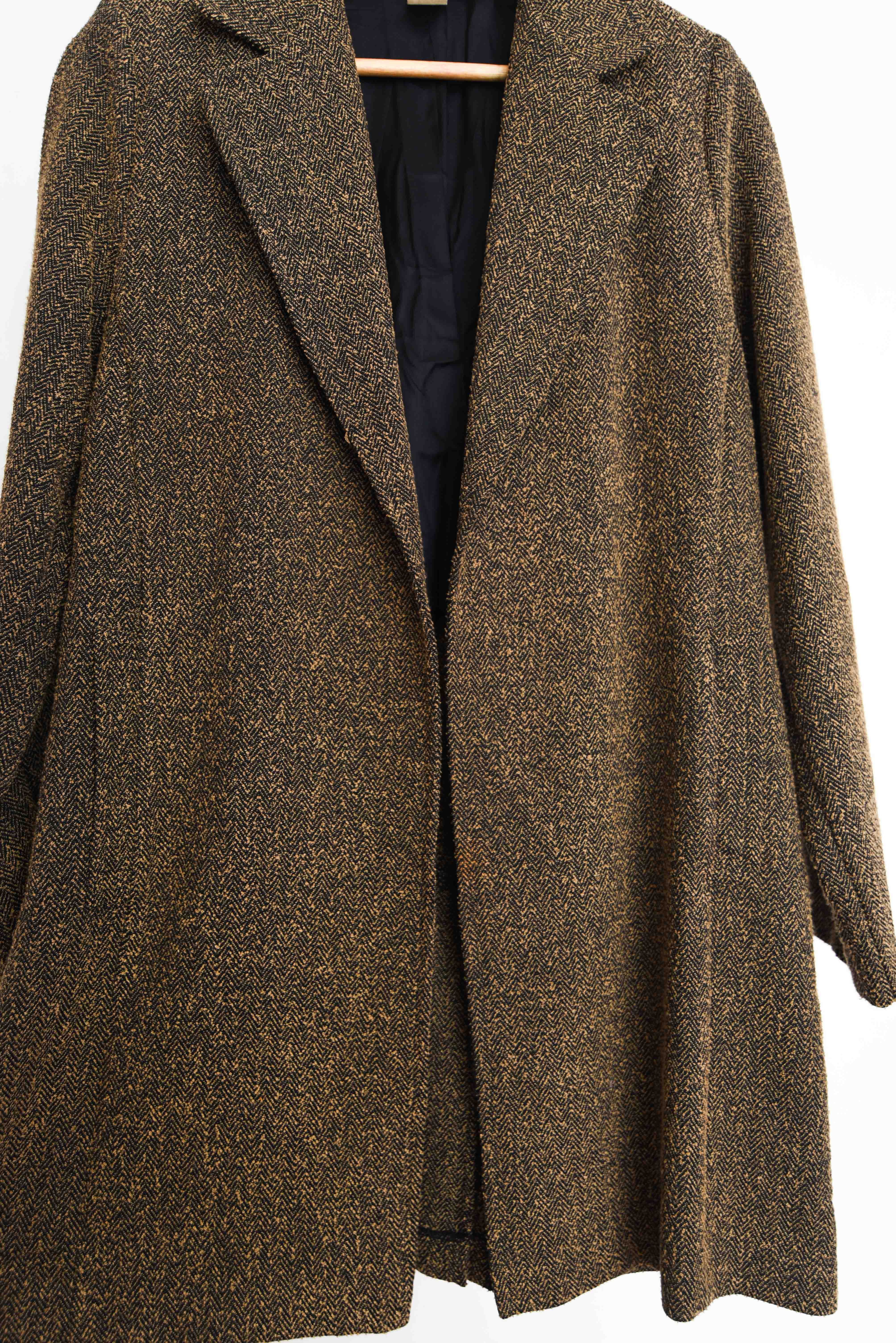 Blazer café espiga vintage