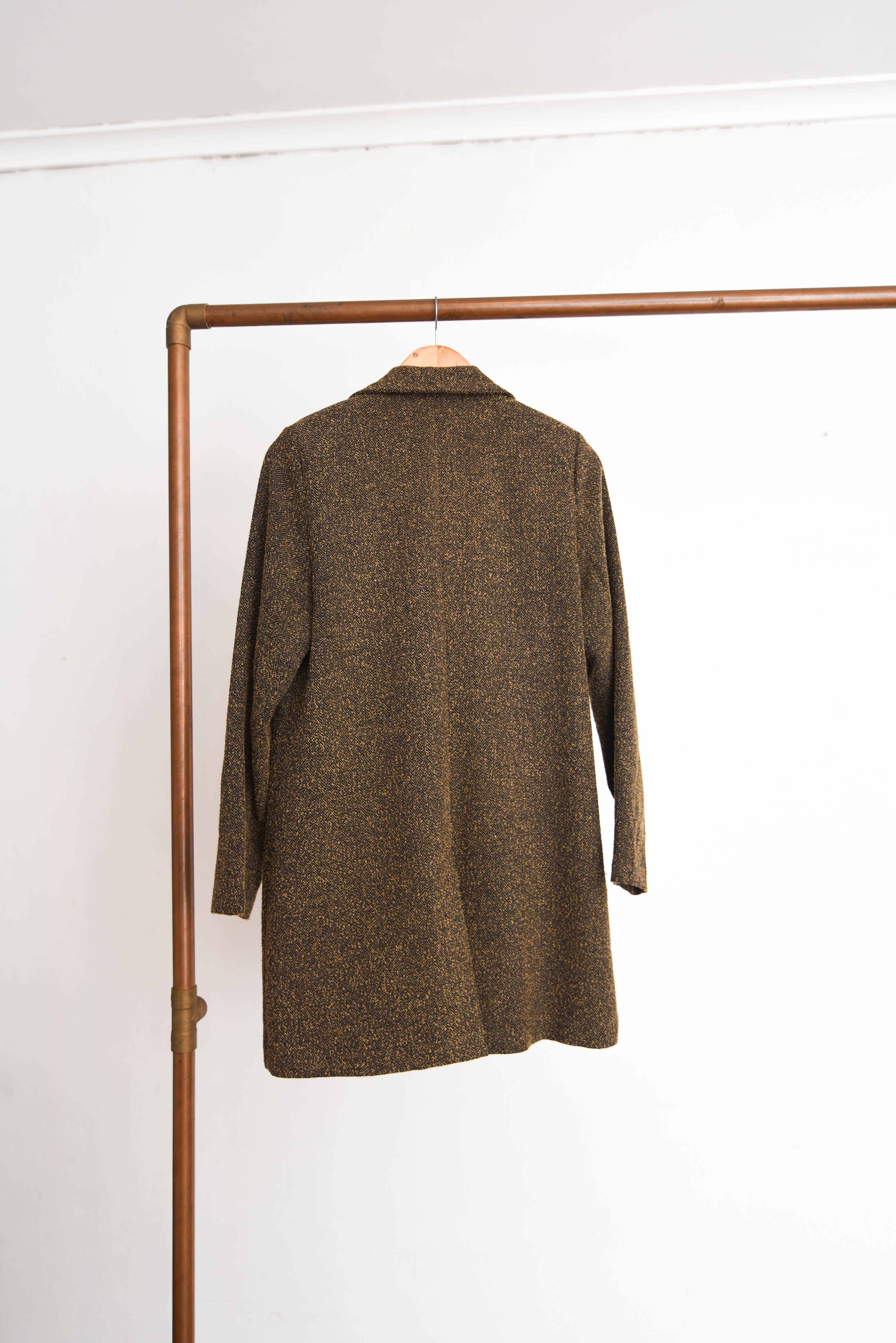 Blazer café espiga vintage