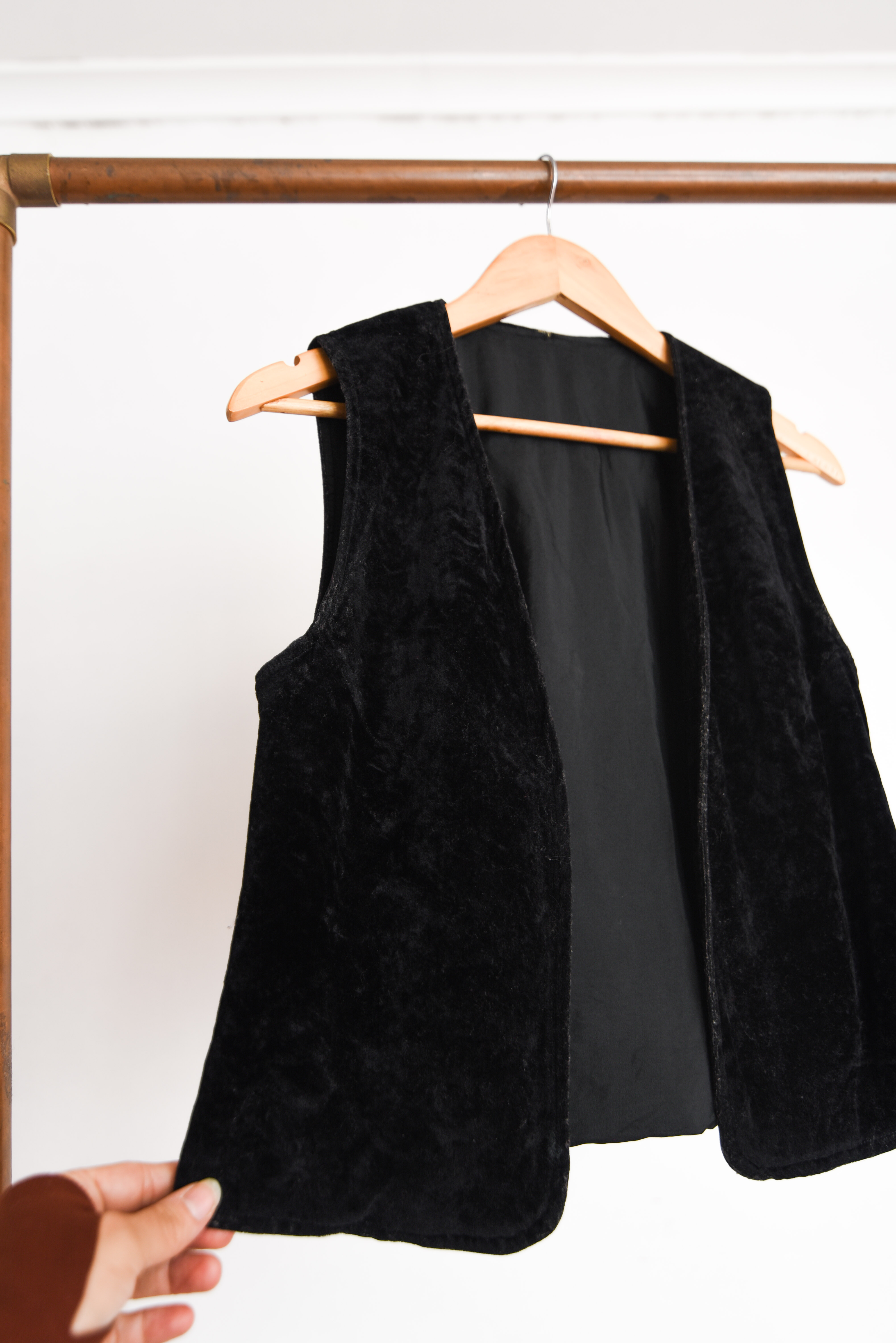 Vest negro terciopelo